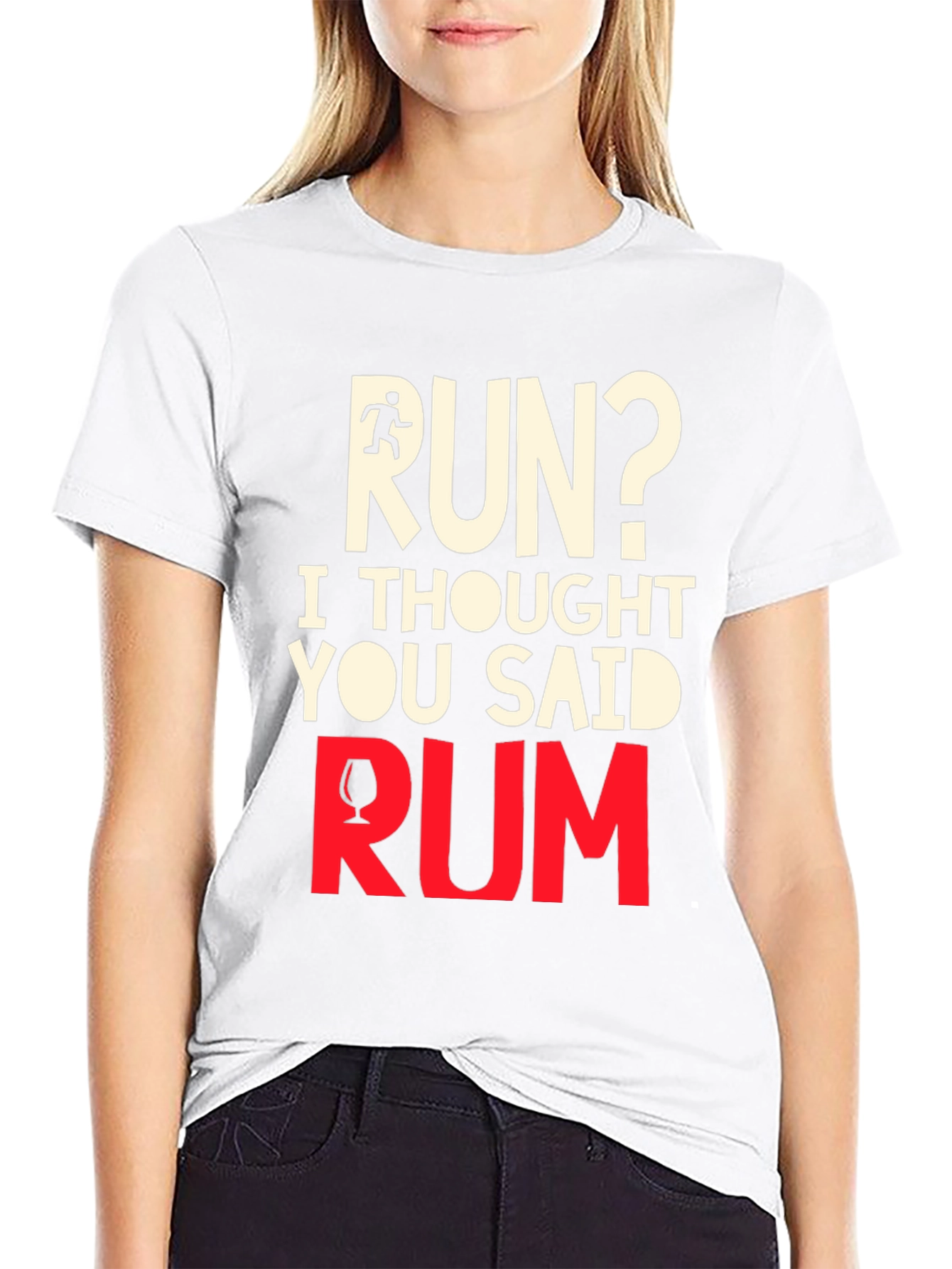 Black Funny Run Rum T-Shirt view 9