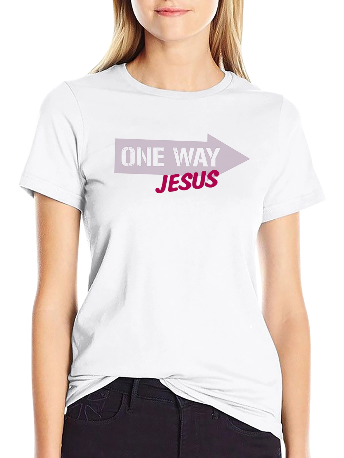 One Way Jesus Graphic Tee - Christian Apparel - 9