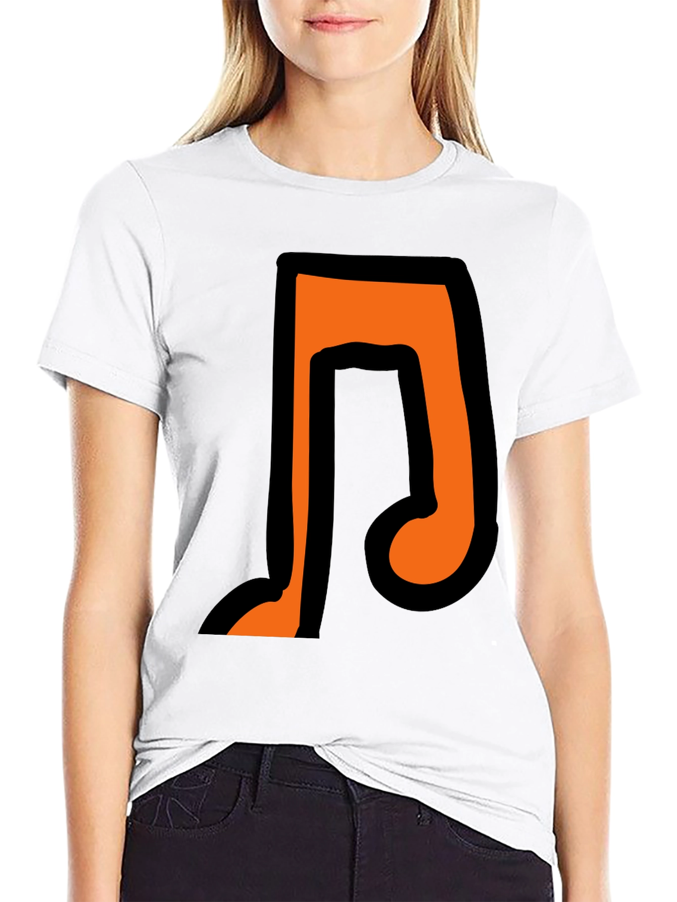 Black Music Note Graphic T-Shirt view 9