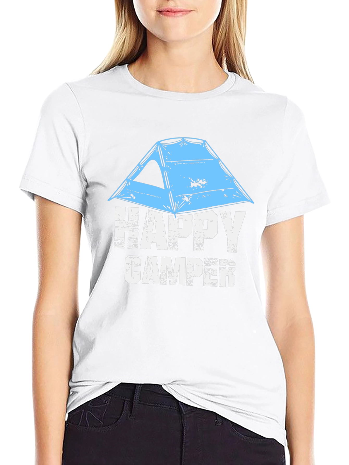 Black Happy Camper T-Shirt - Adventure Ready view 9