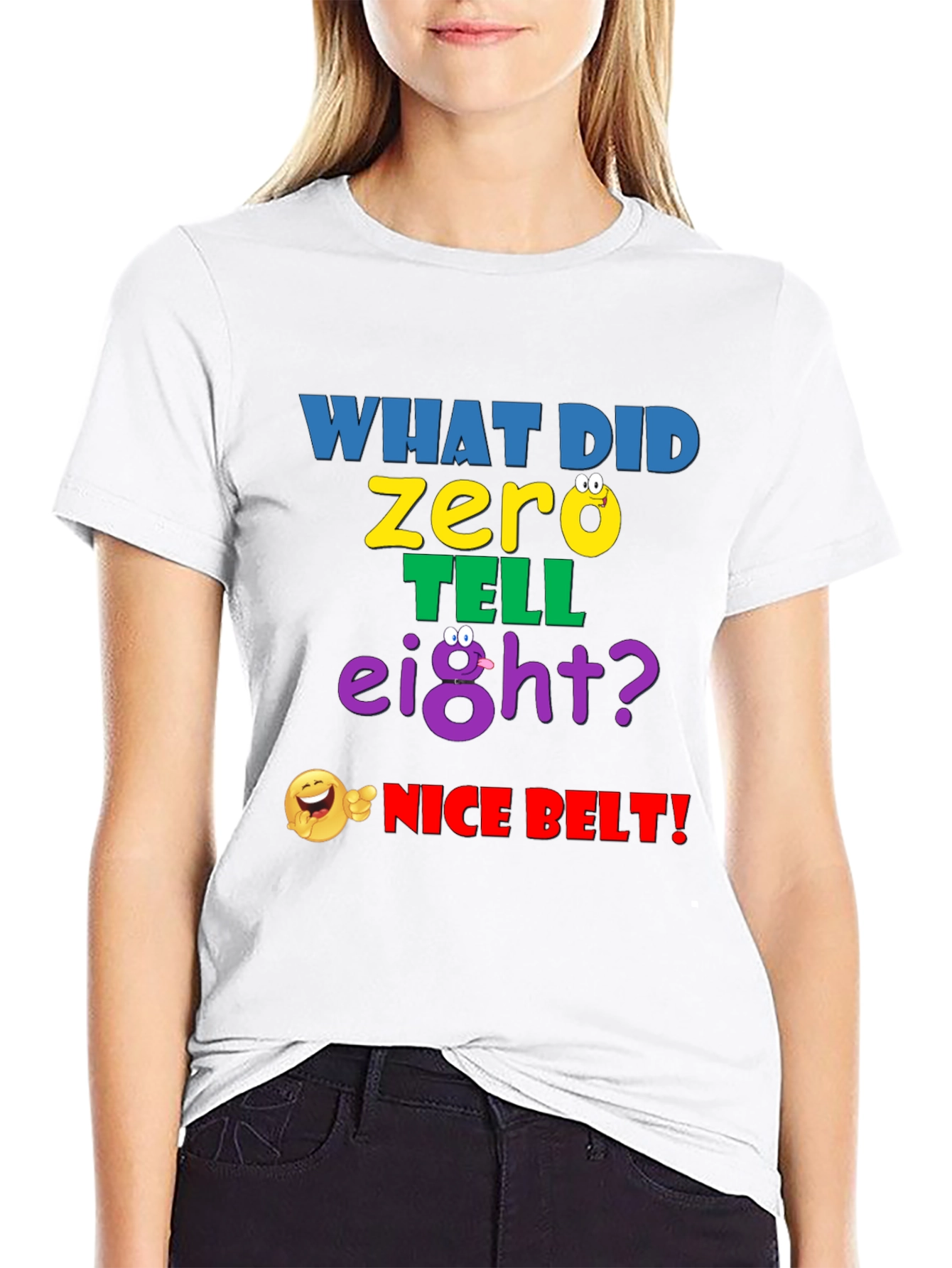 Black Funny Math Joke T-Shirt - "Nice Belt!" view 9