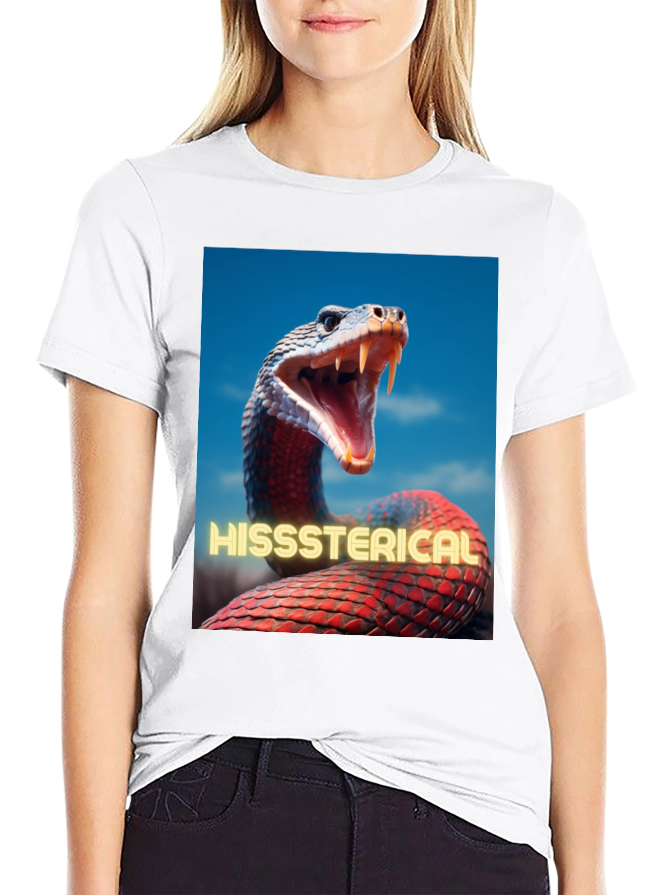 Black Hisssterical Snake T-Shirt view 9