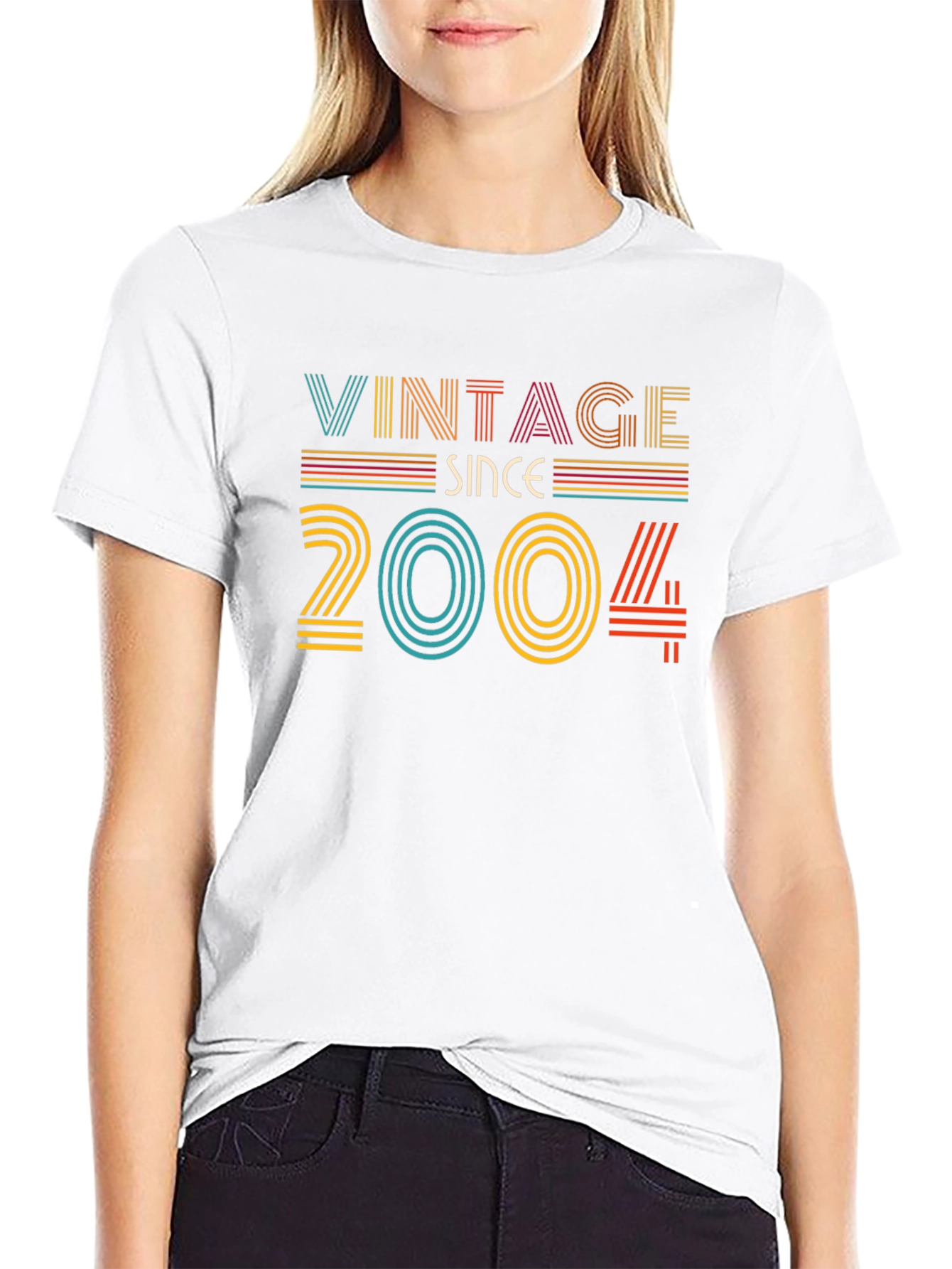 Black Vintage Since 2004 Graphic T-Shirt view 9