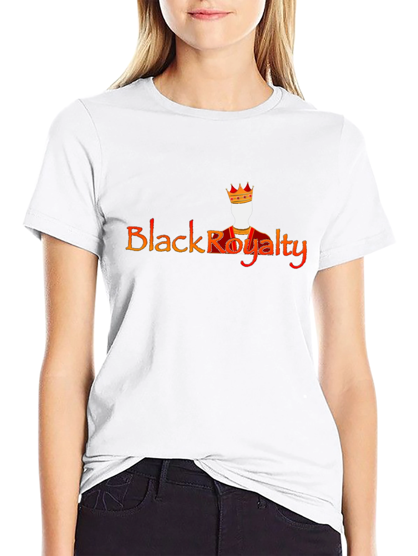 Black Black Royalty Graphic Tee - Statement Shirt view 9