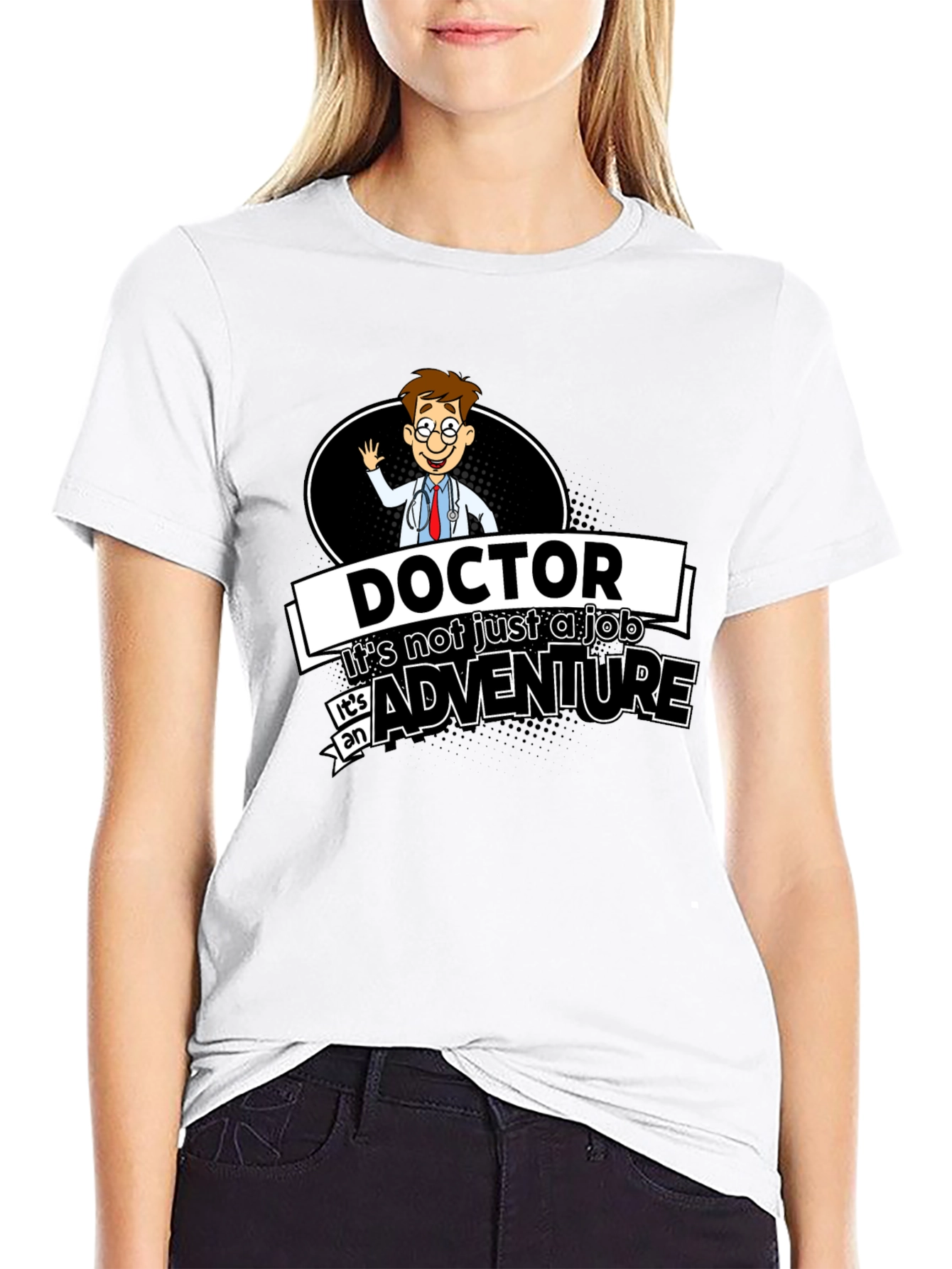 Black Doctor Adventure Black T-Shirt view 9