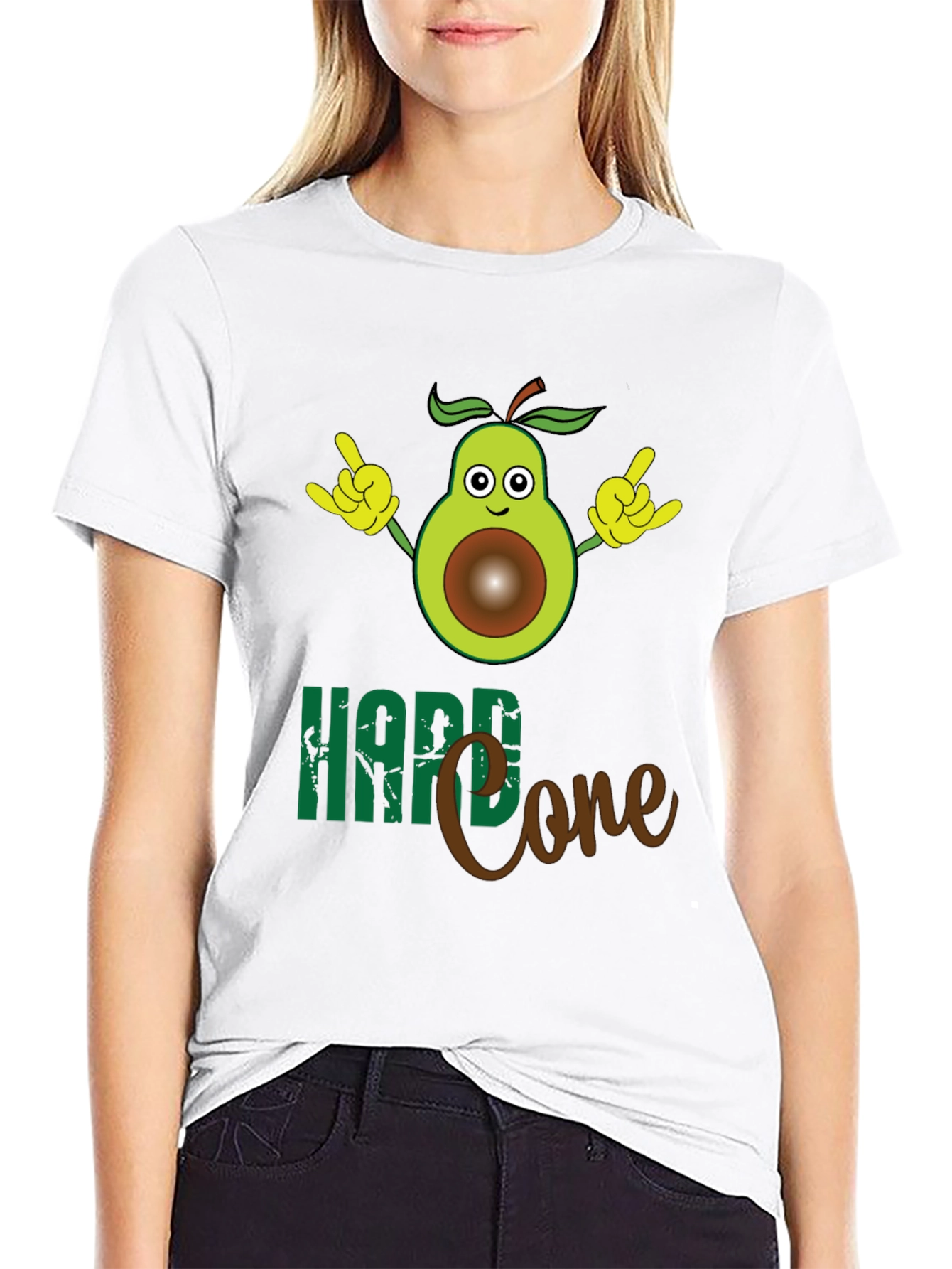 Black Hard Core Avocado T-Shirt view 9