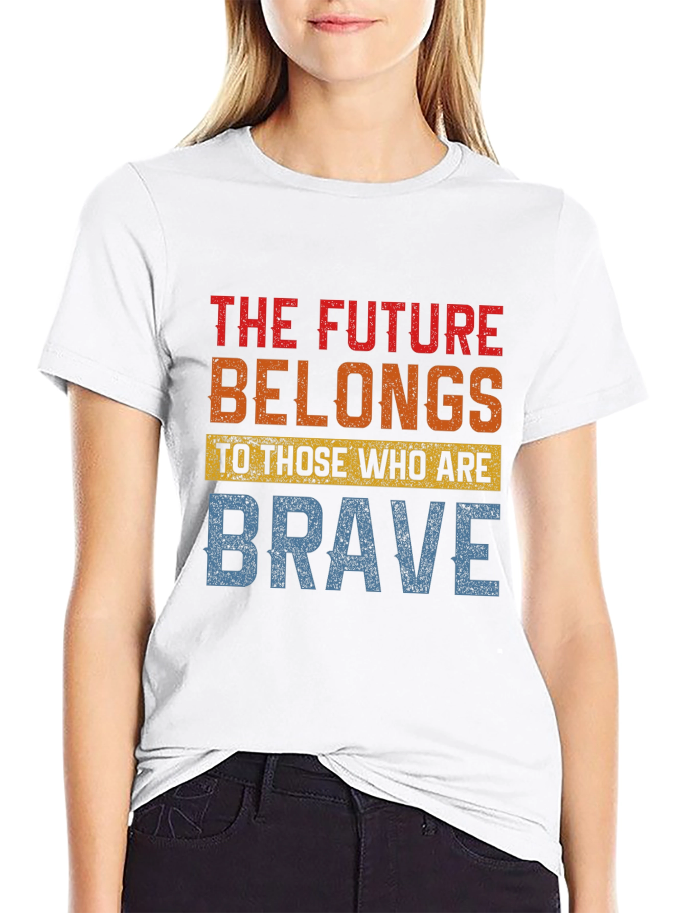 Black Future Belongs to the Brave Graphic Tee view 9