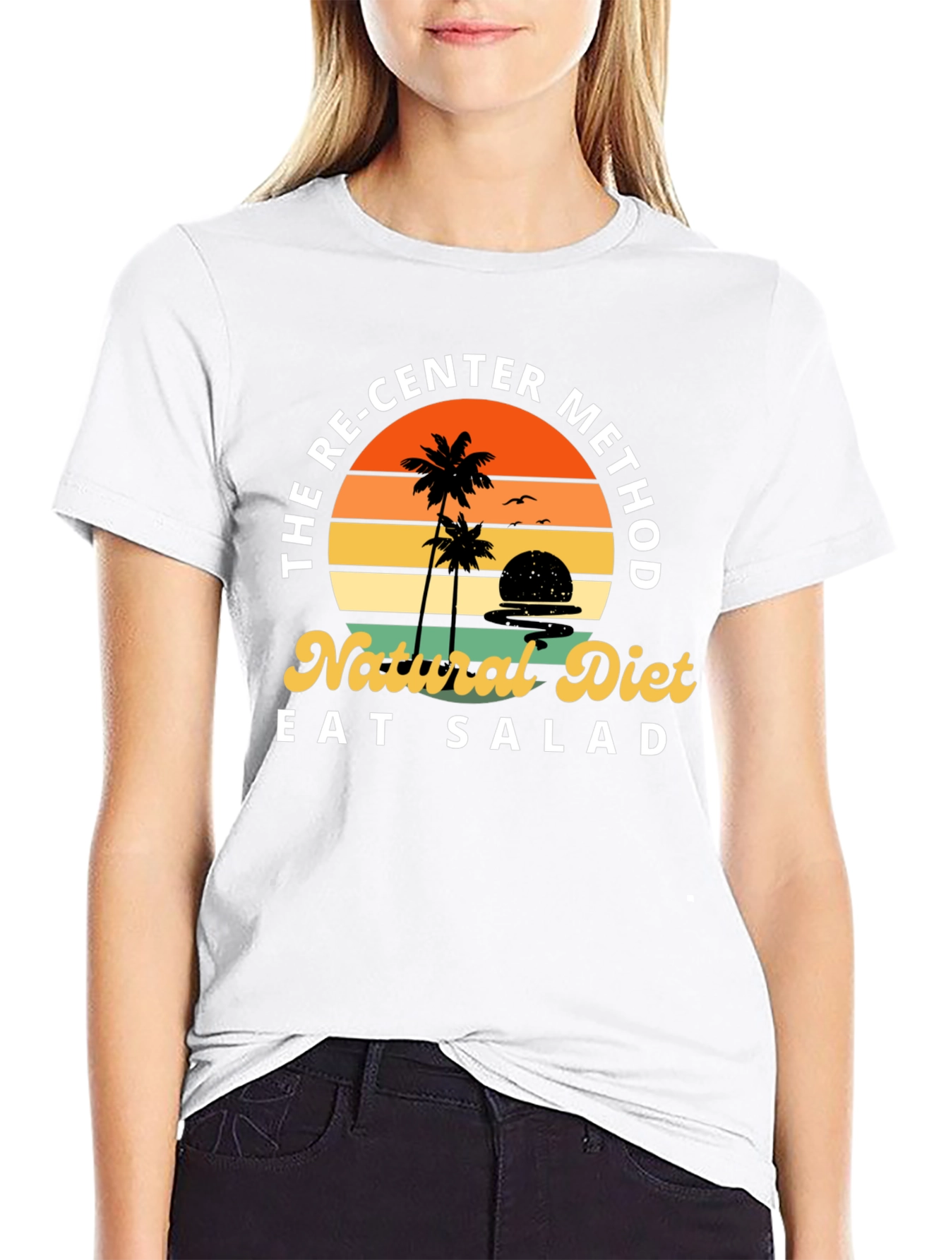 Black Re-Center Method Natural Diet T-Shirt view 9