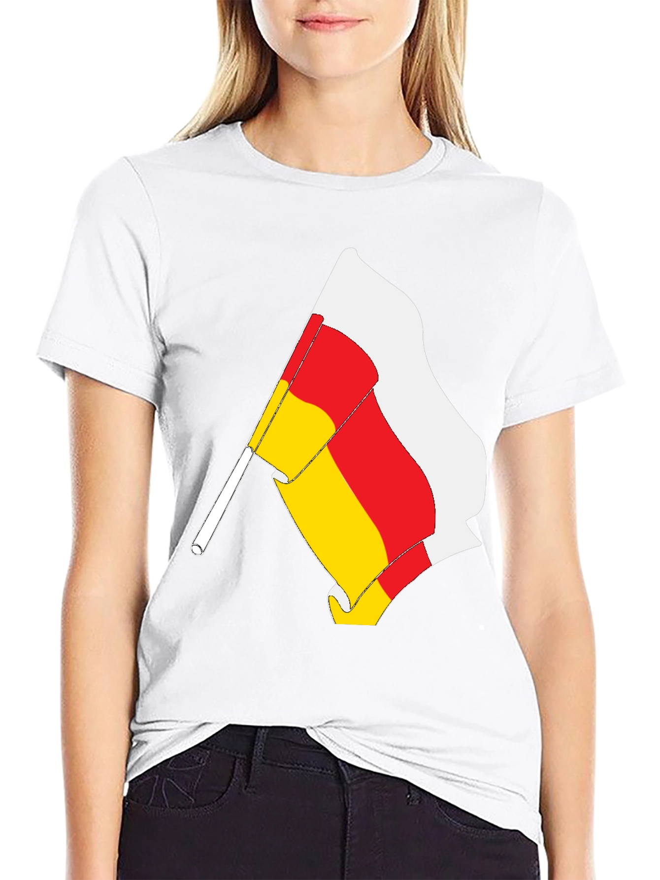 South Ossetia Flag T-Shirt - Black Cotton Tee - 9