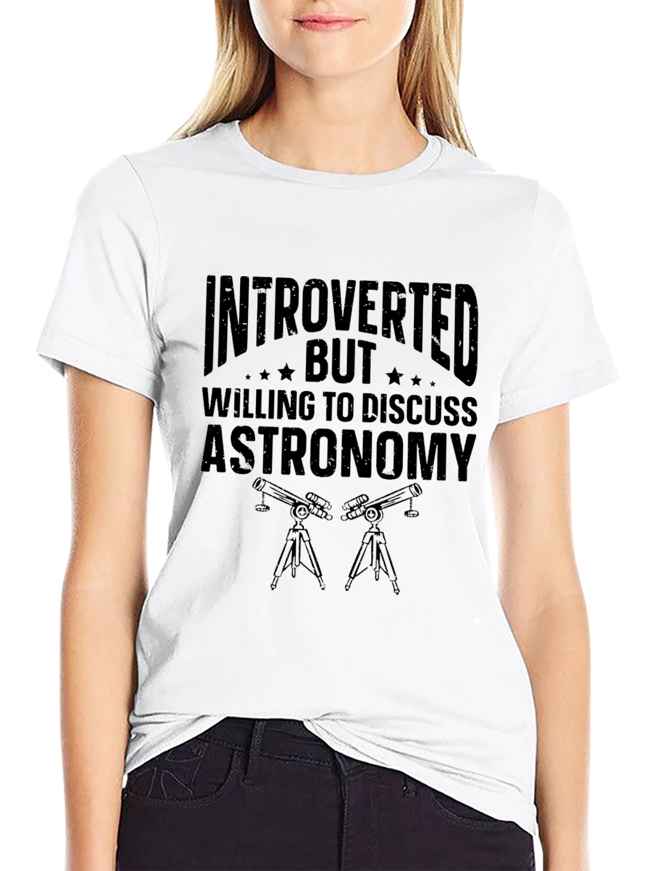 Black Introverted Astronomy T-Shirt view 9