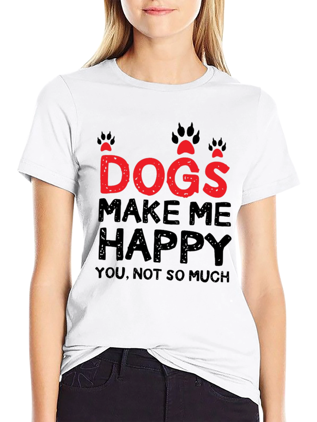 Black Dogs Make Me Happy Graphic T-Shirt view 9