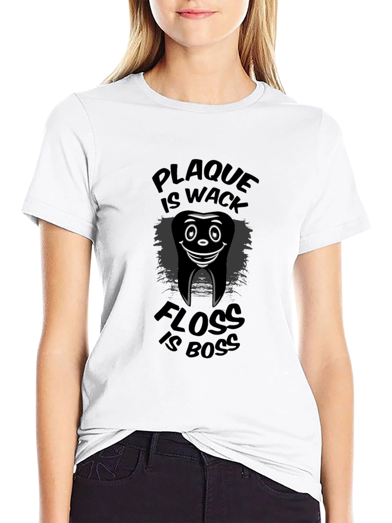 Plaque is Wack Floss is Boss Graphic T-Shirt - 9