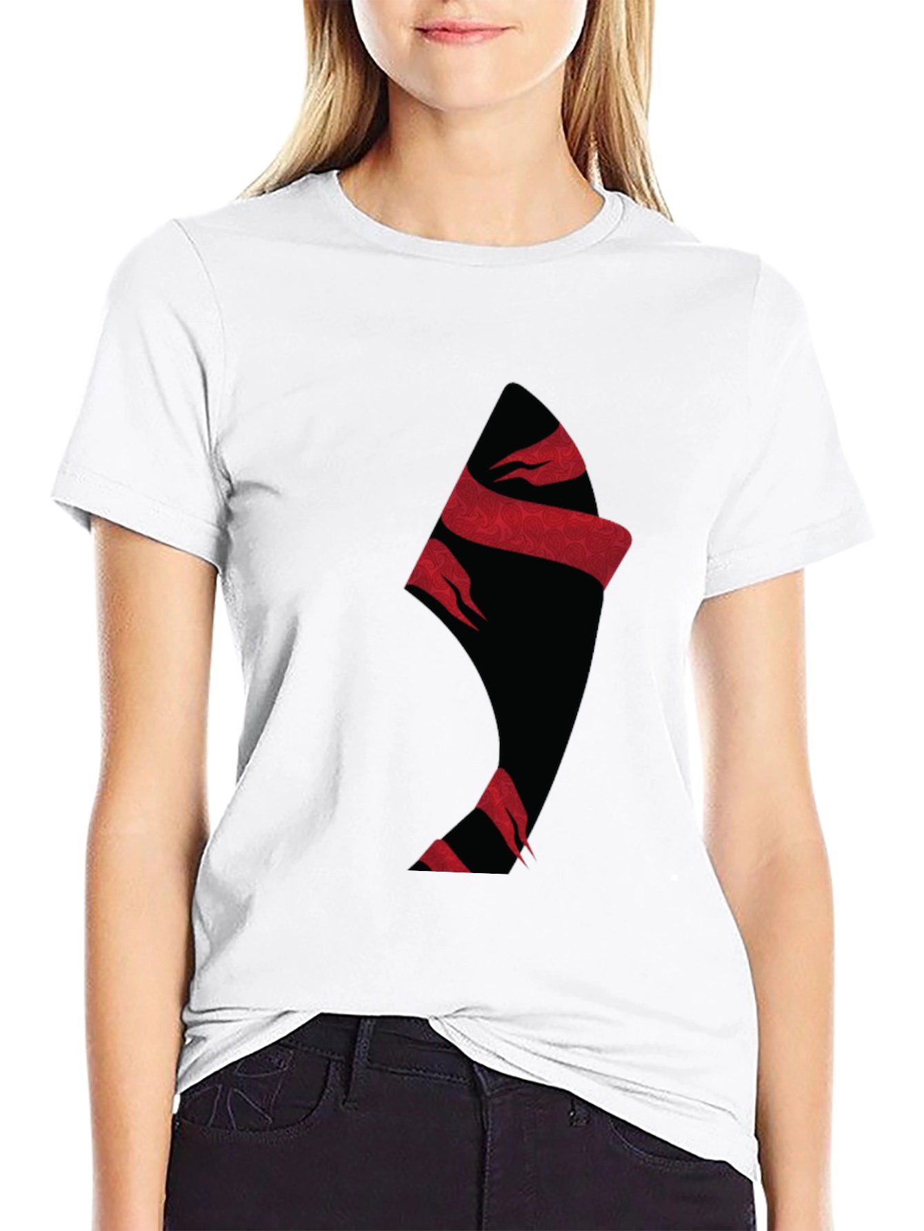 Black Graphic Print Crew Neck T-Shirt view 9