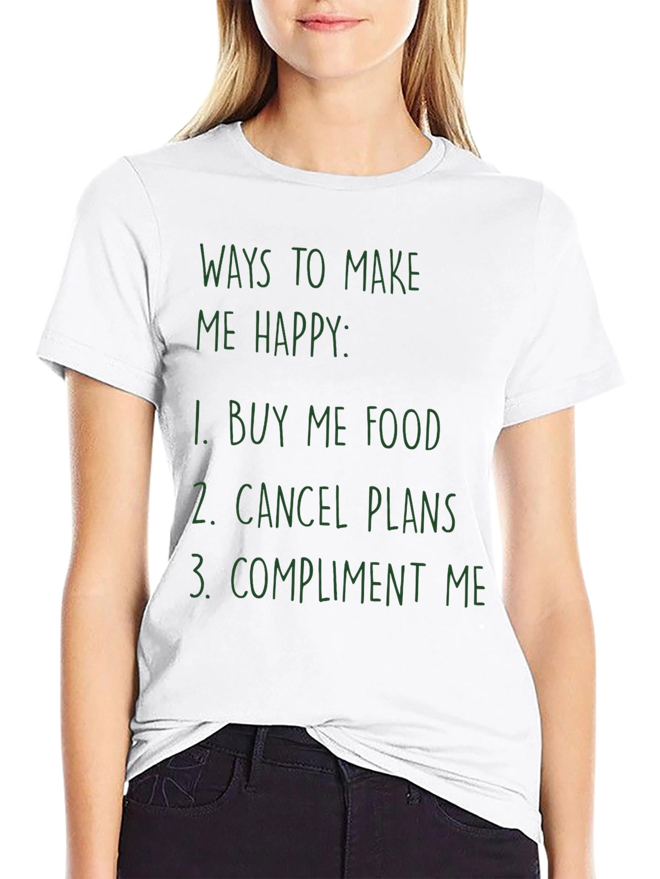 Black Funny Ways to Make Me Happy Graphic Tee view 9