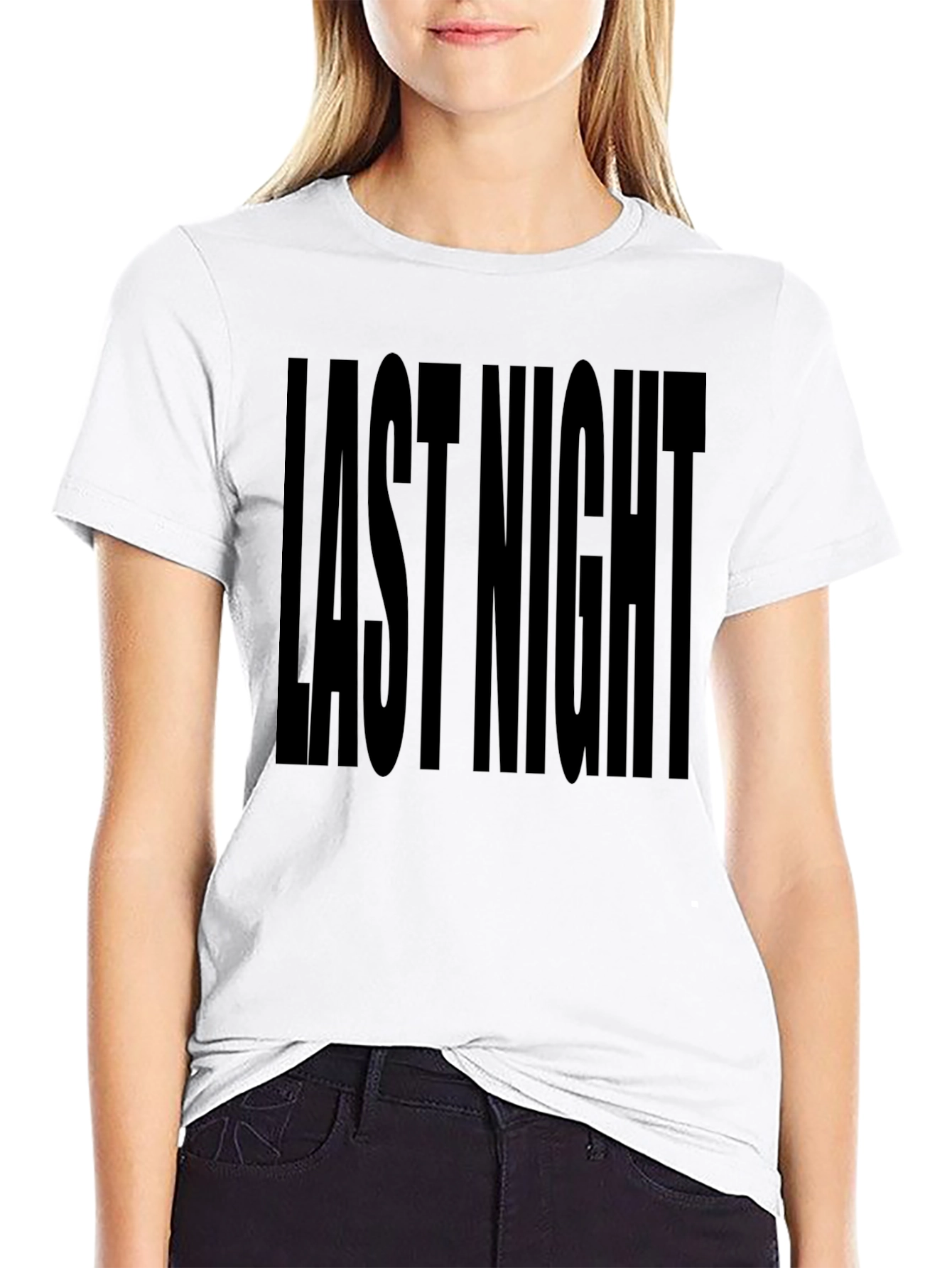 Black Last Night Graphic T-Shirt - Black view 9