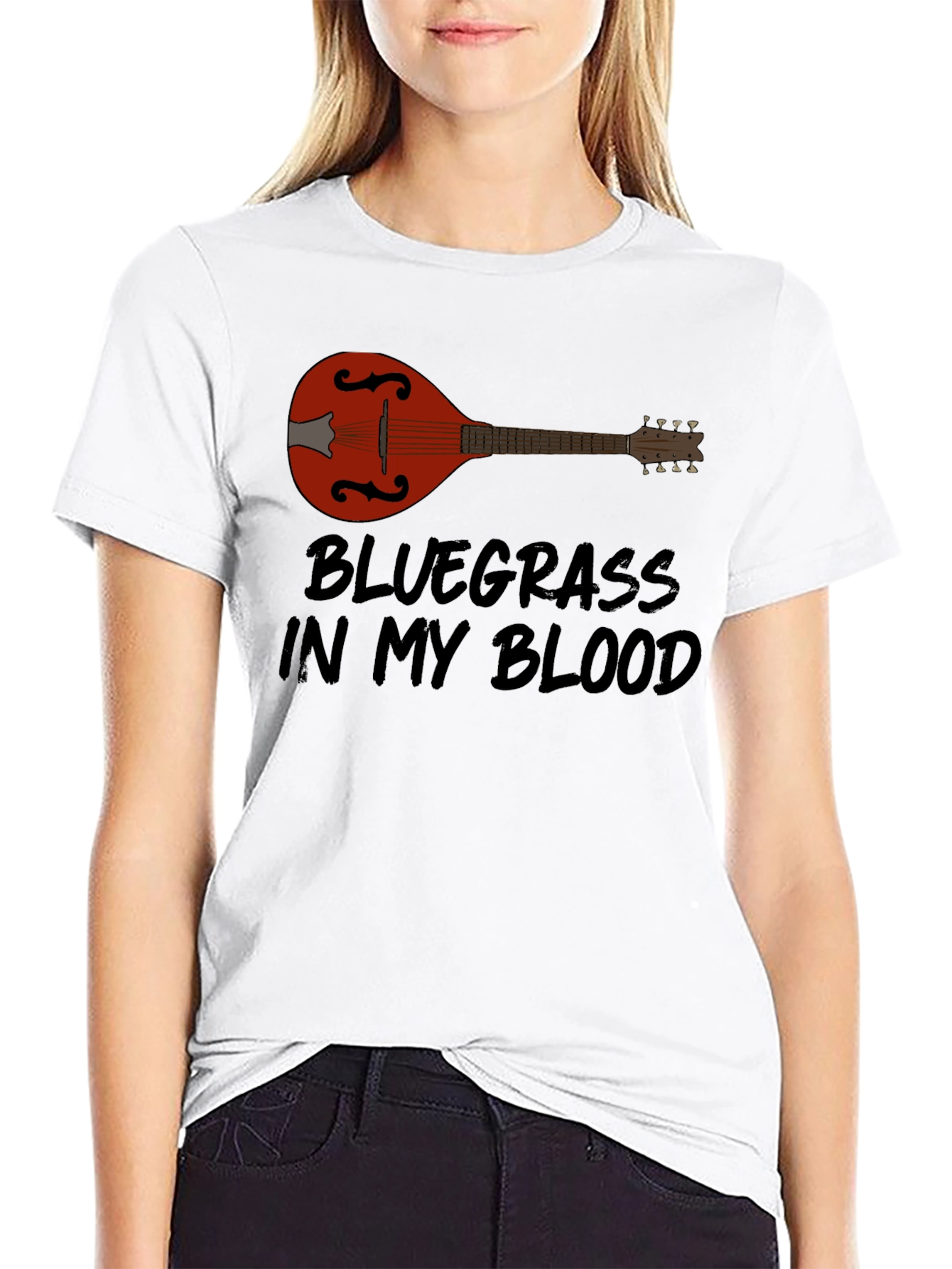 Black Bluegrass in My Blood T-Shirt - Music Lover Tee view 9