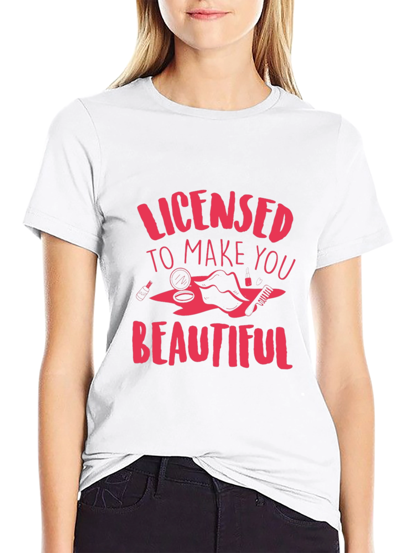 Black Licensed to Make You Beautiful T-Shirt view 9