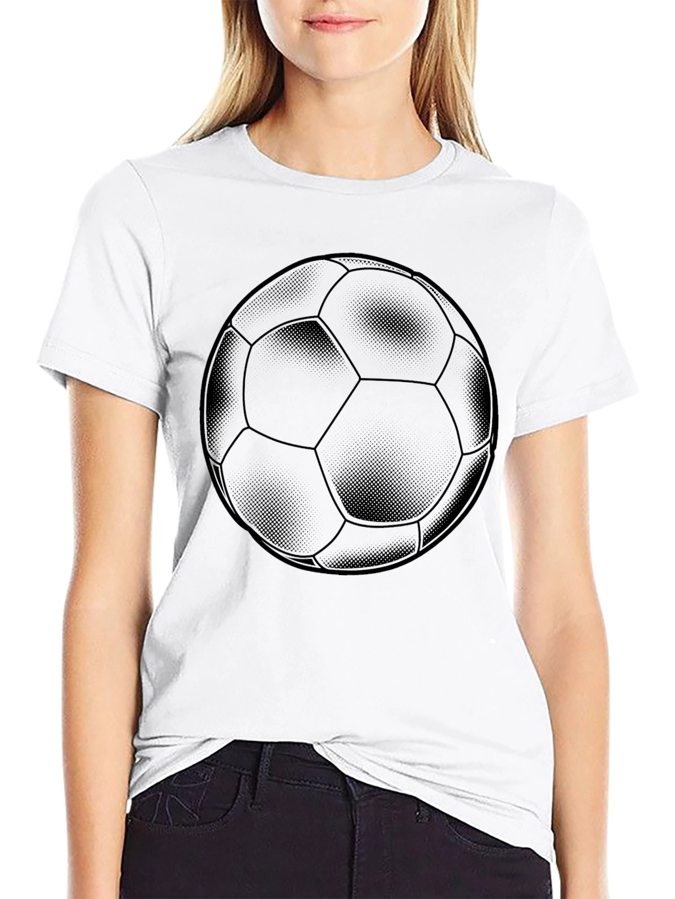 Black Soccer Ball Graphic T-Shirt - Black view 9