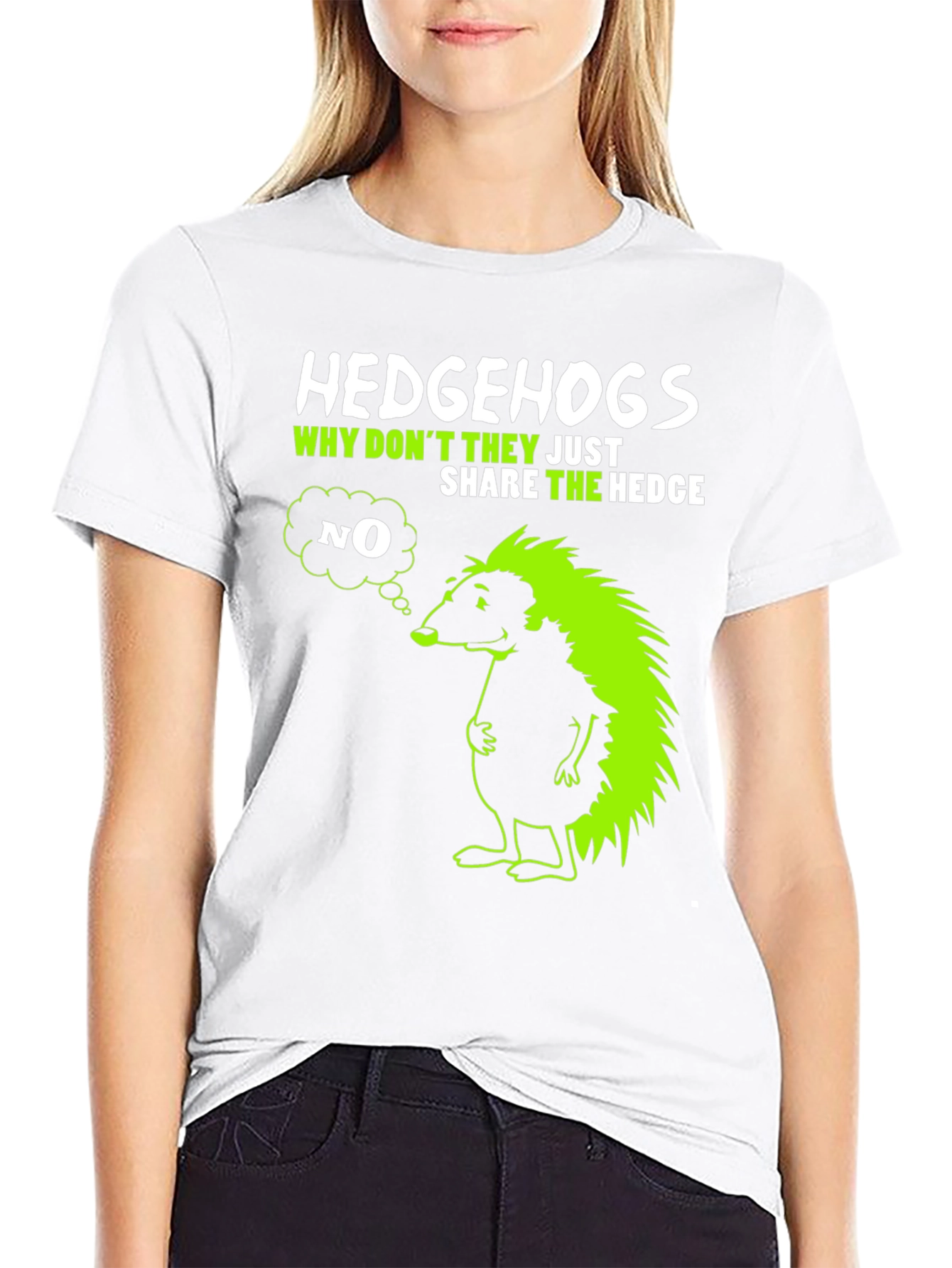 Black Hedgehog Graphic T-Shirt - Why Don't They Share? view 9