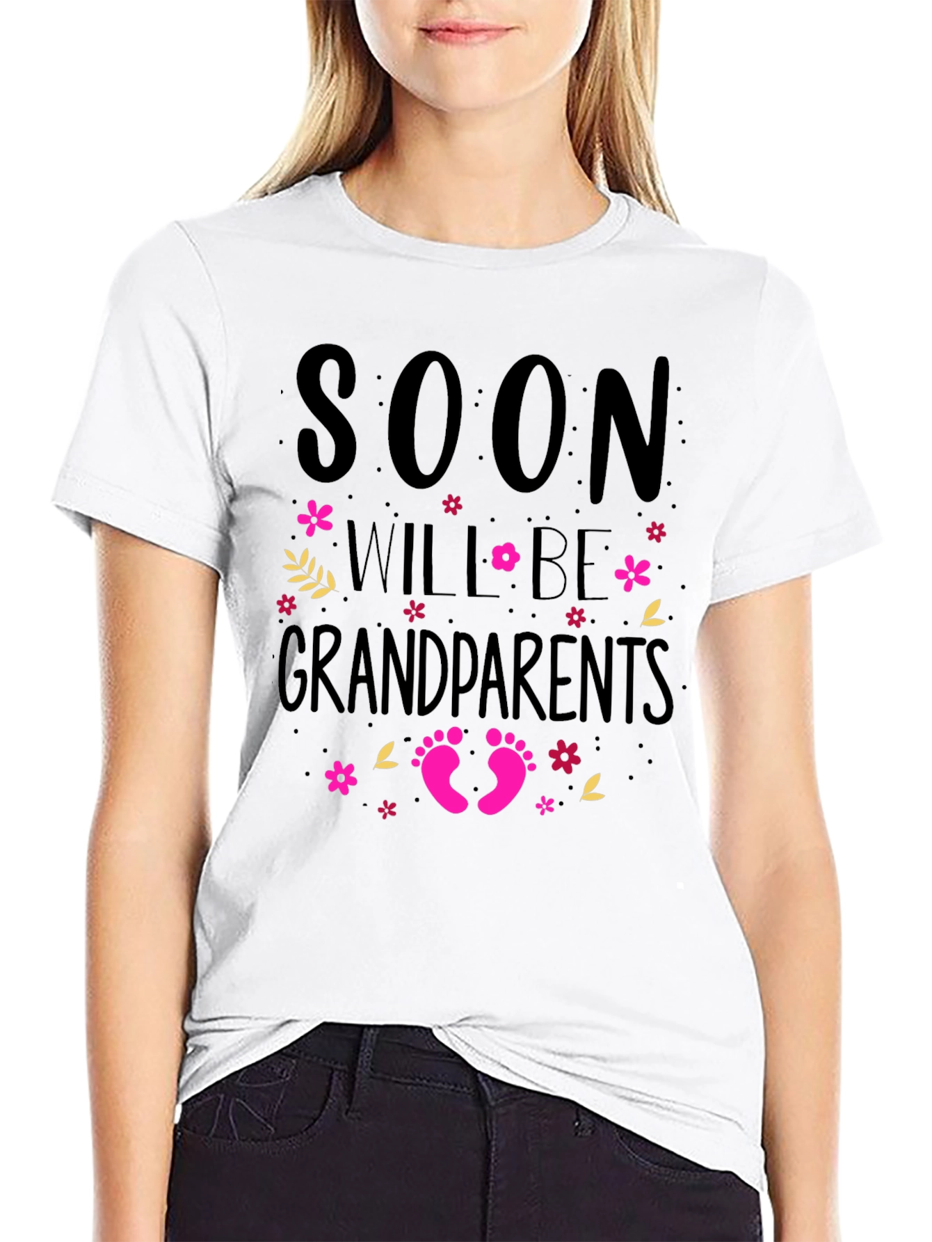 Black Soon to be Grandparents T-Shirt view 9