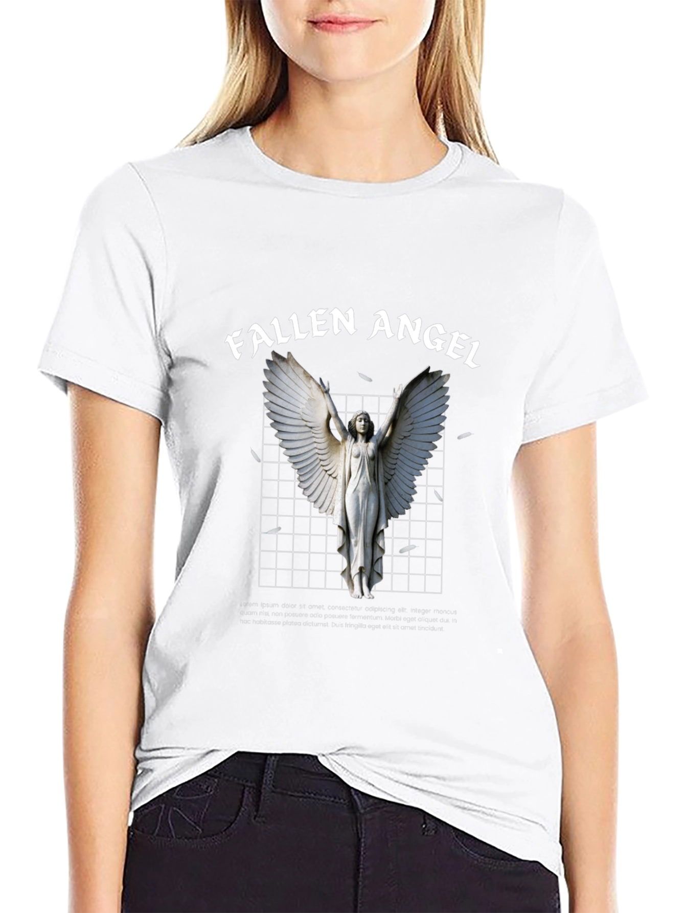 Black Fallen Angel Graphic T-Shirt view 9