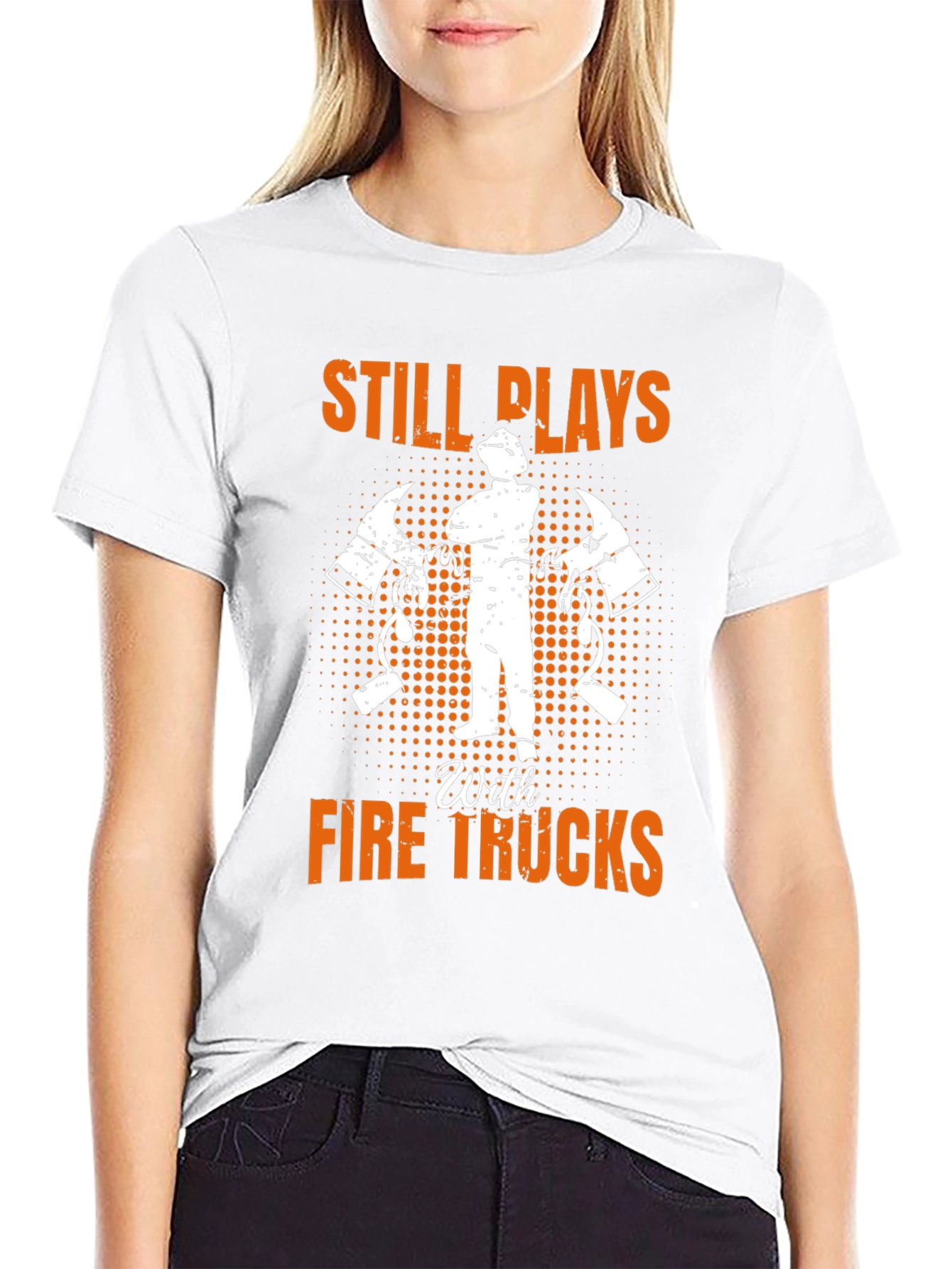Black Firefighter Still Plays T-Shirt view 9