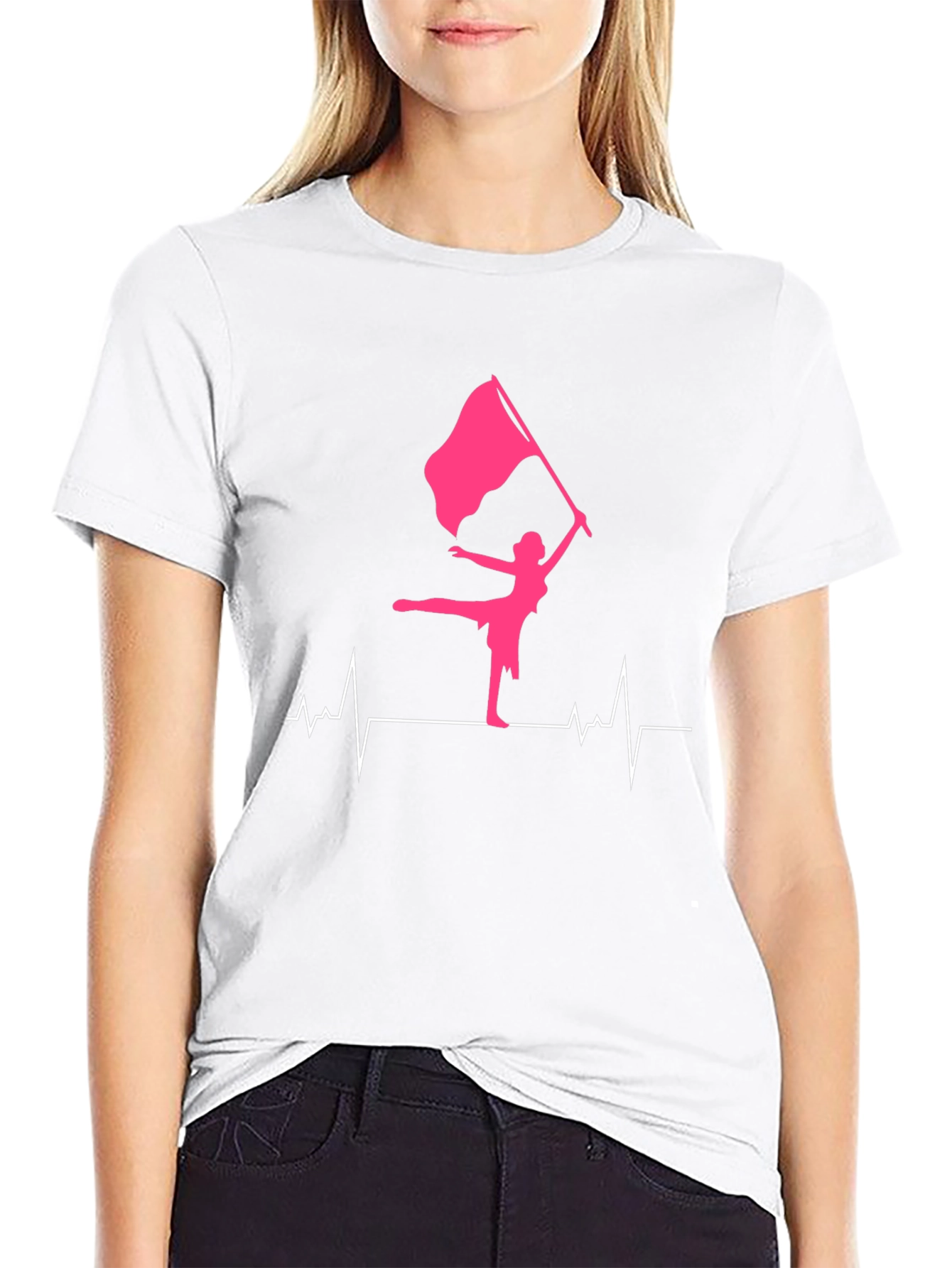 Black Color Guard Heartbeat T-Shirt view 9