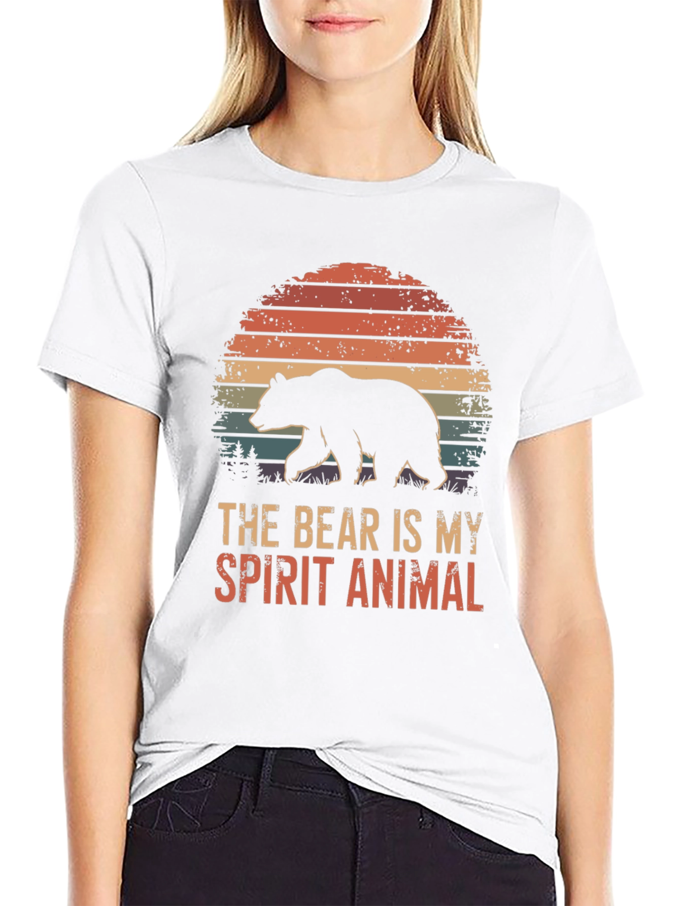Black Bear Spirit Animal T-Shirt - Nature Inspired Graphic Tee view 9