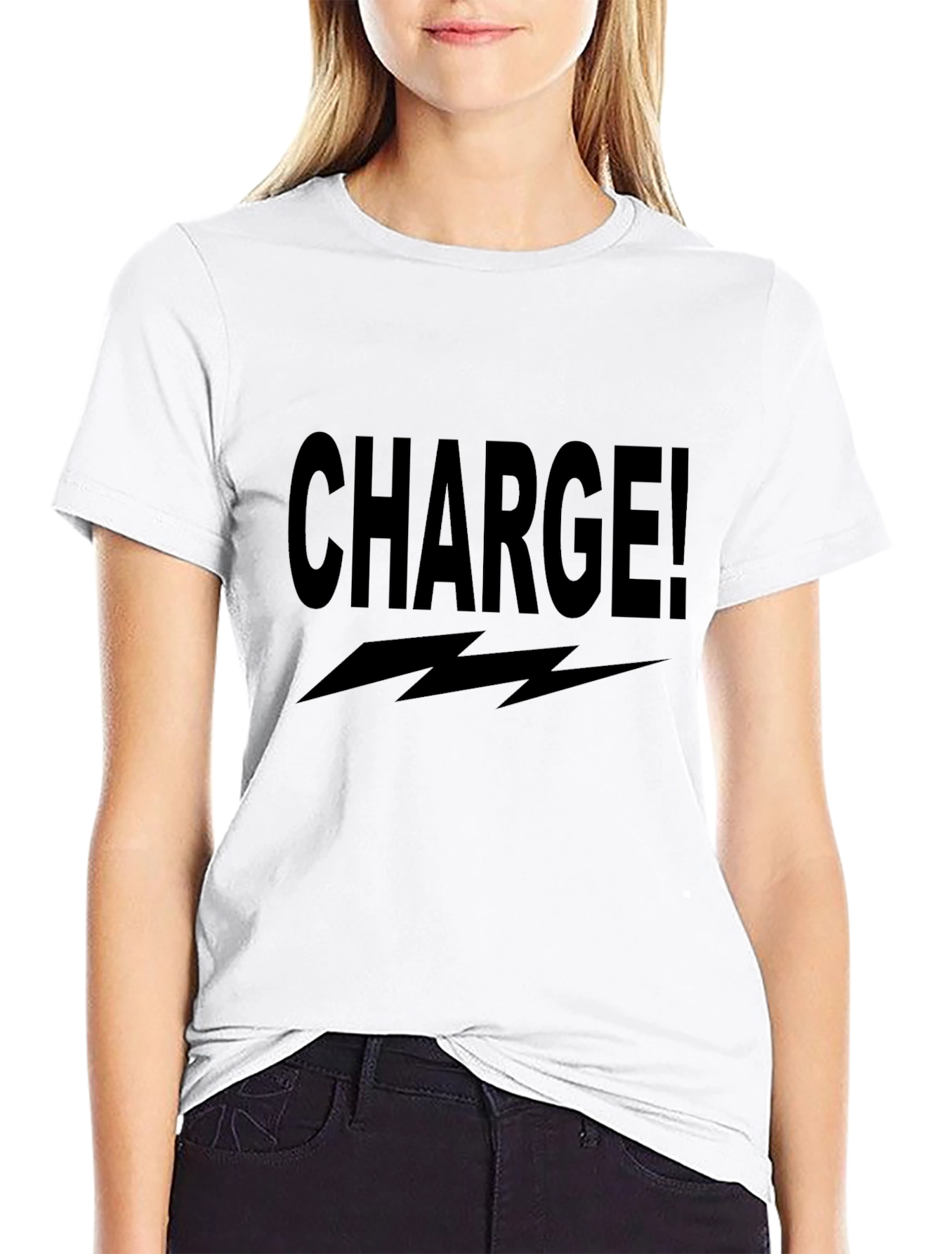 Black Charge! Graphic T-Shirt - Bold Statement Tee view 9