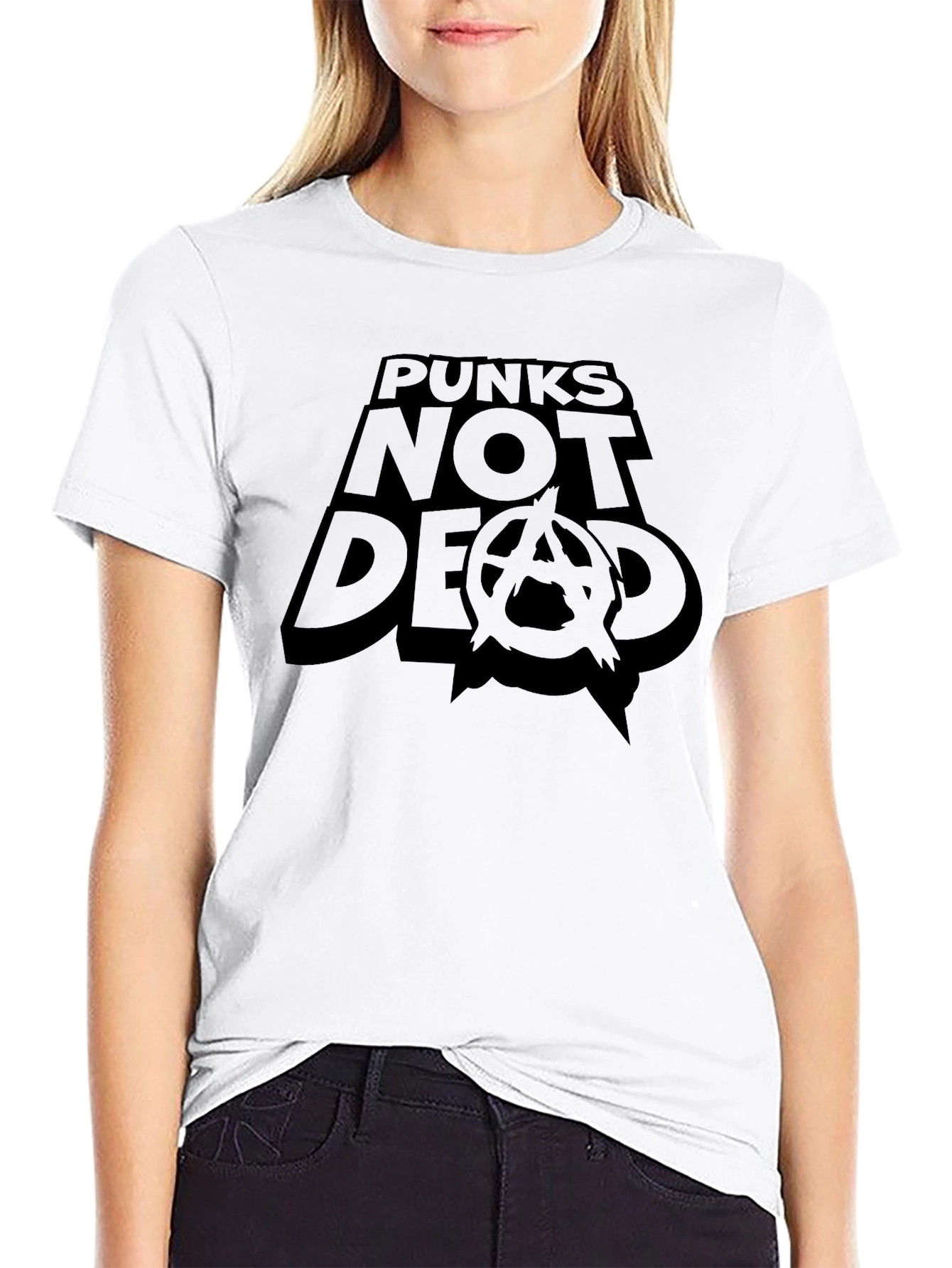 Black Punks Not Dead Graphic T-Shirt view 9