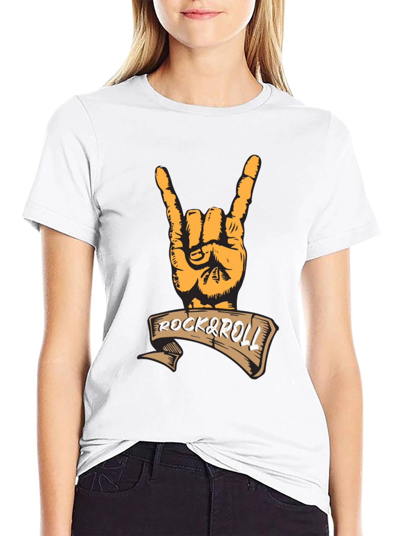 Black Rock & Roll Graphic T-Shirt - Black view 9
