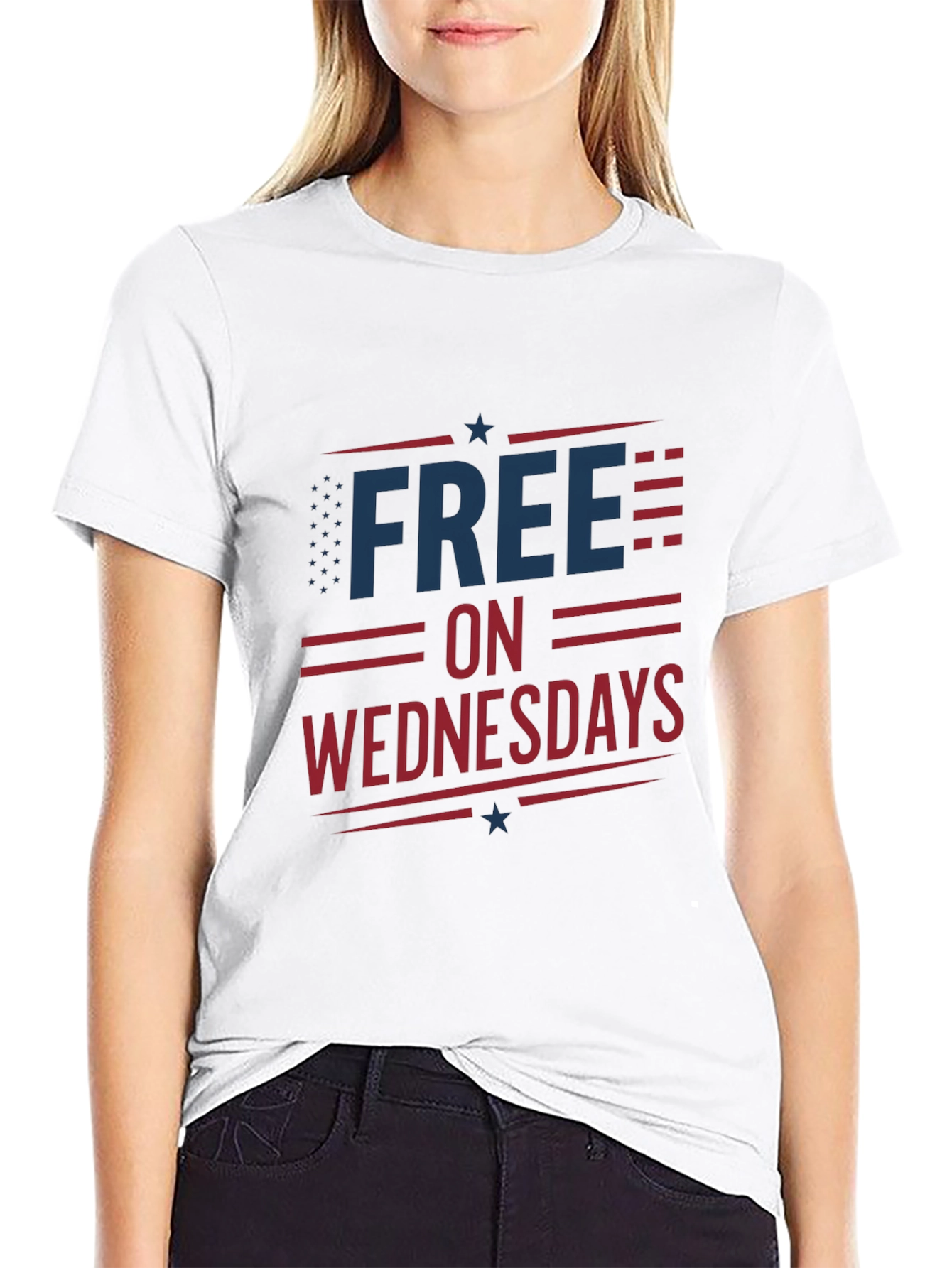 Black Free on Wednesdays T-Shirt view 9