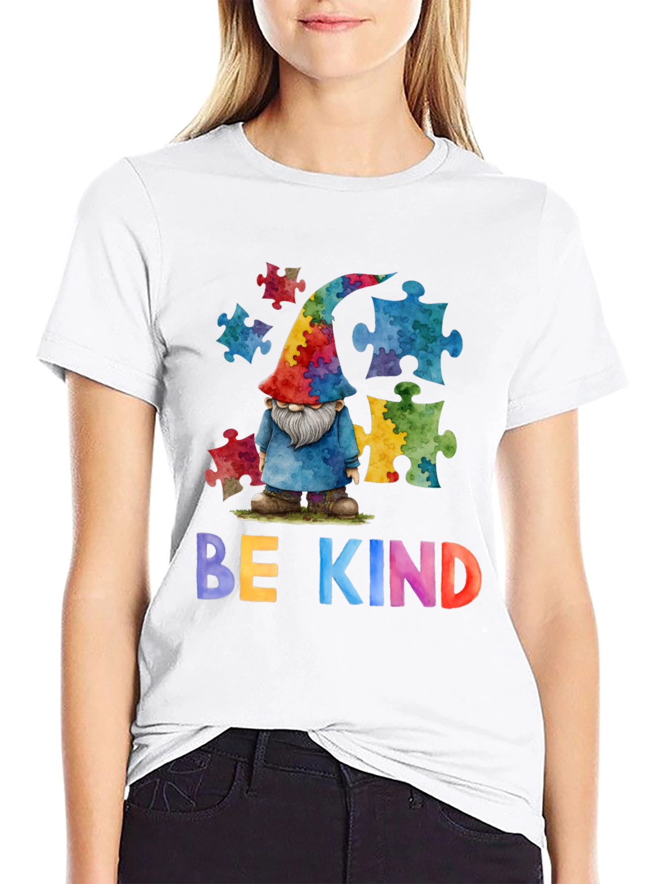 Black Be Kind Autism Awareness T-Shirt view 9