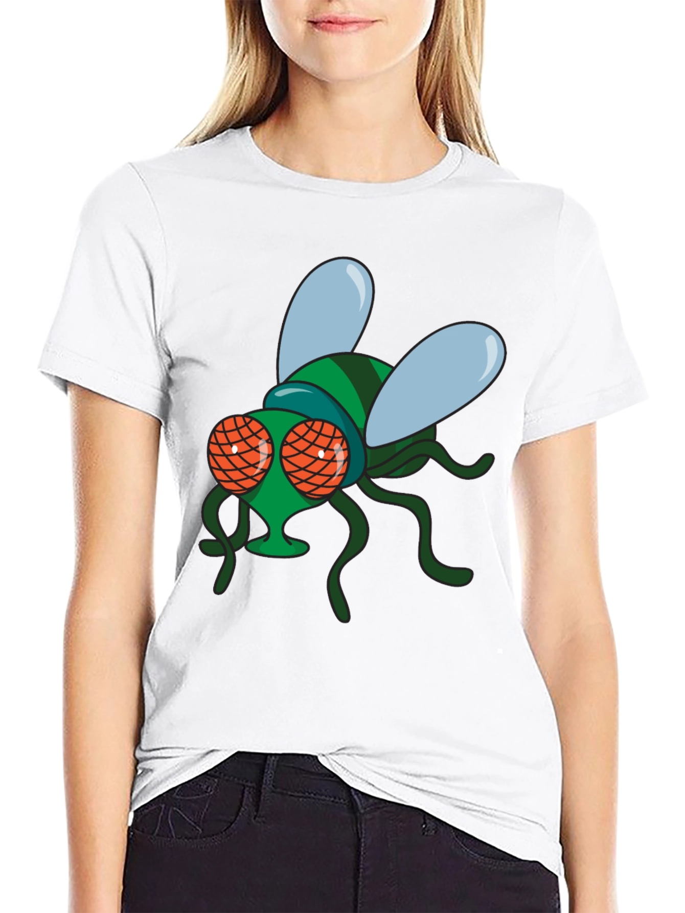 Black Fly Graphic Black T-Shirt view 9