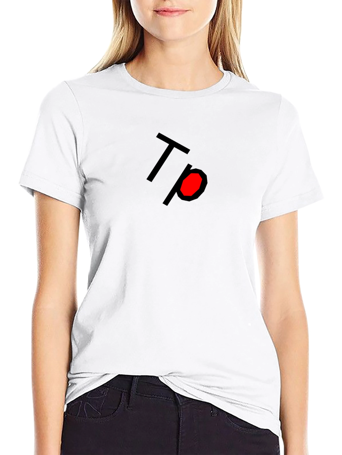 Black Bold Graphic Tee - T with Red Dot view 9