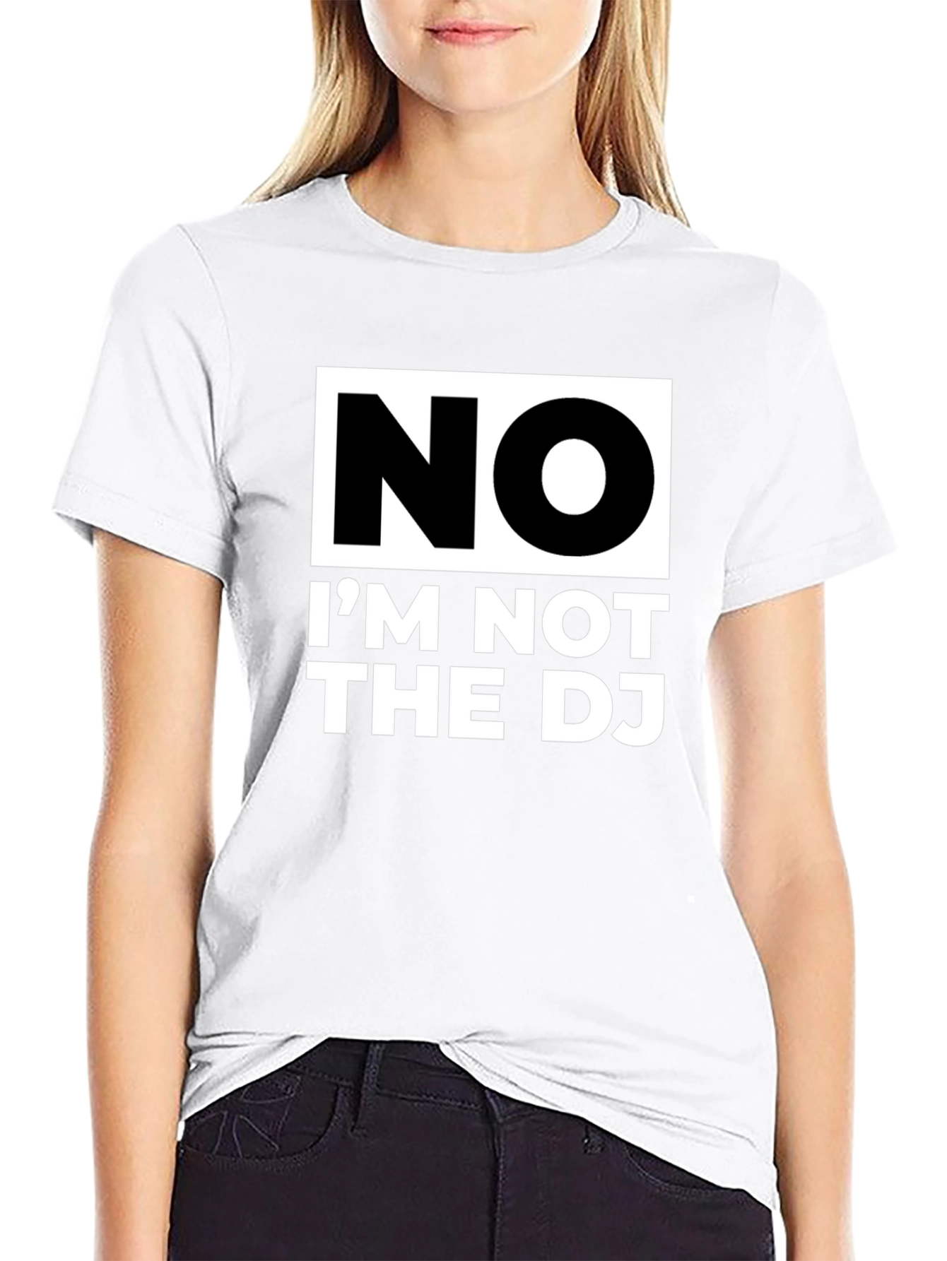 Black Funny "No, I'm Not The DJ" Graphic Tee view 9