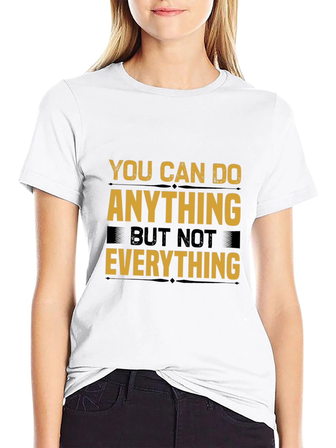 Black Motivational T-Shirt: You Can Do Anything Tee view 9