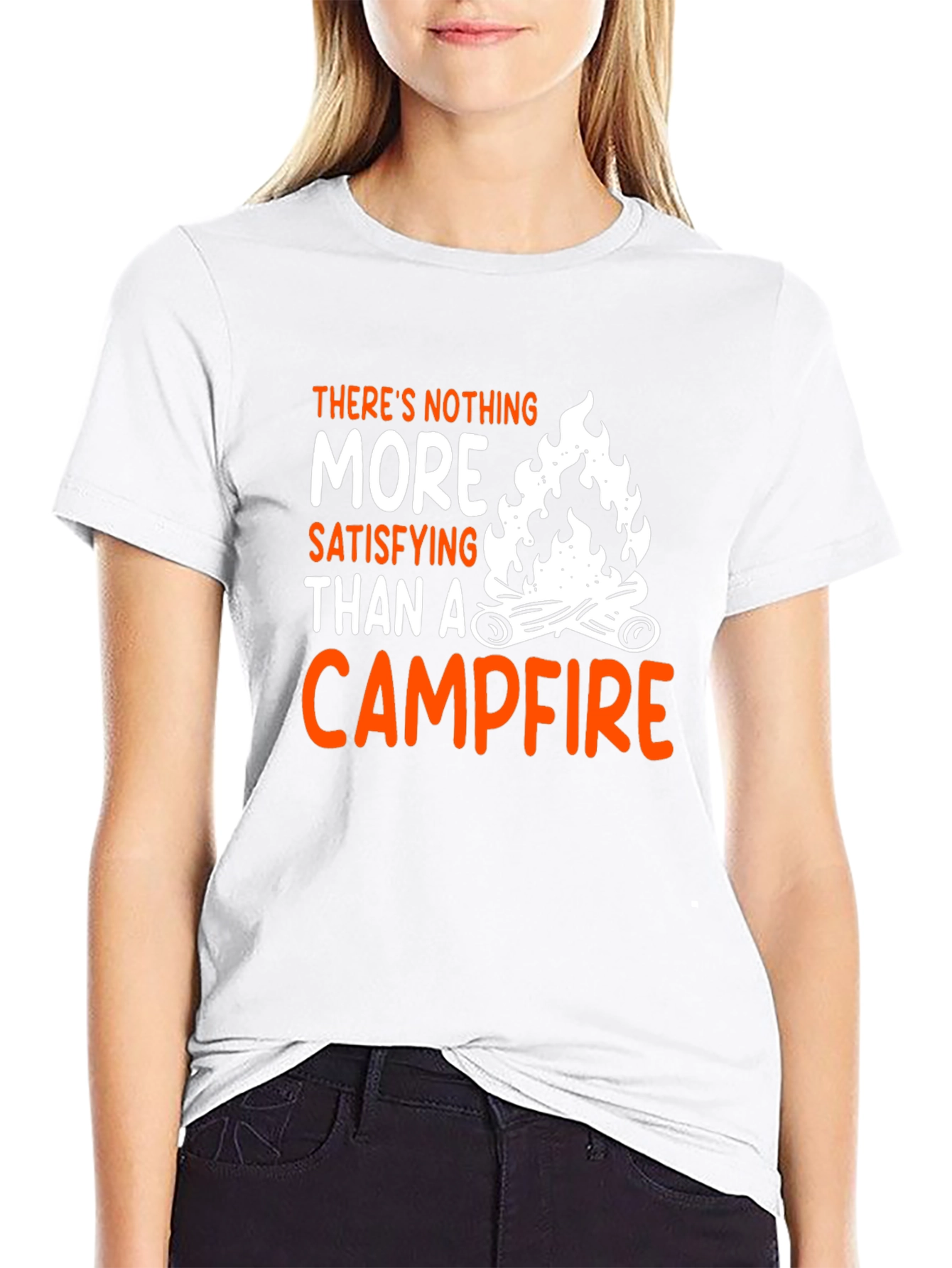 Black Campfire T-Shirt - Satisfying Camping Tee view 9