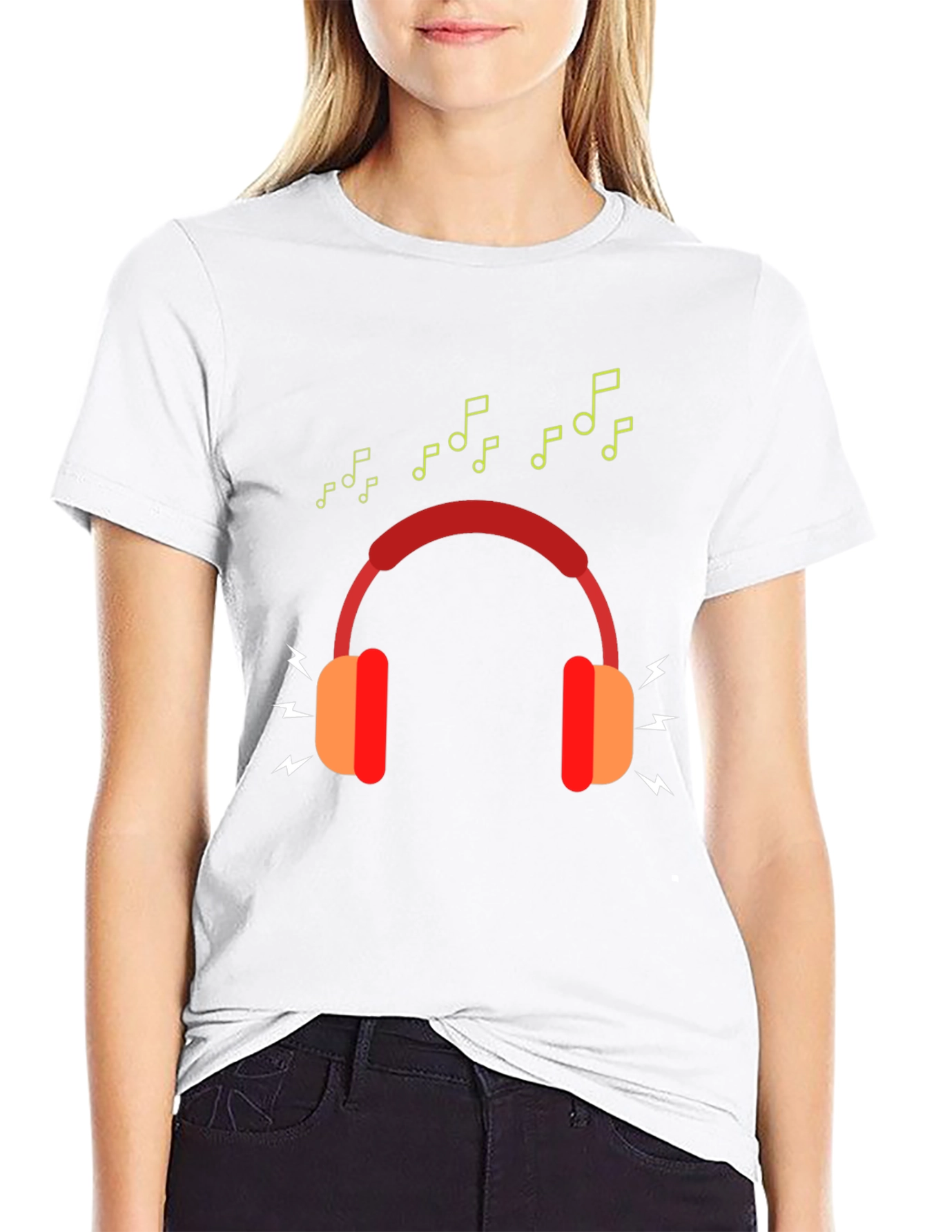 Black Stylish Music Lover's Graphic T-Shirt view 9