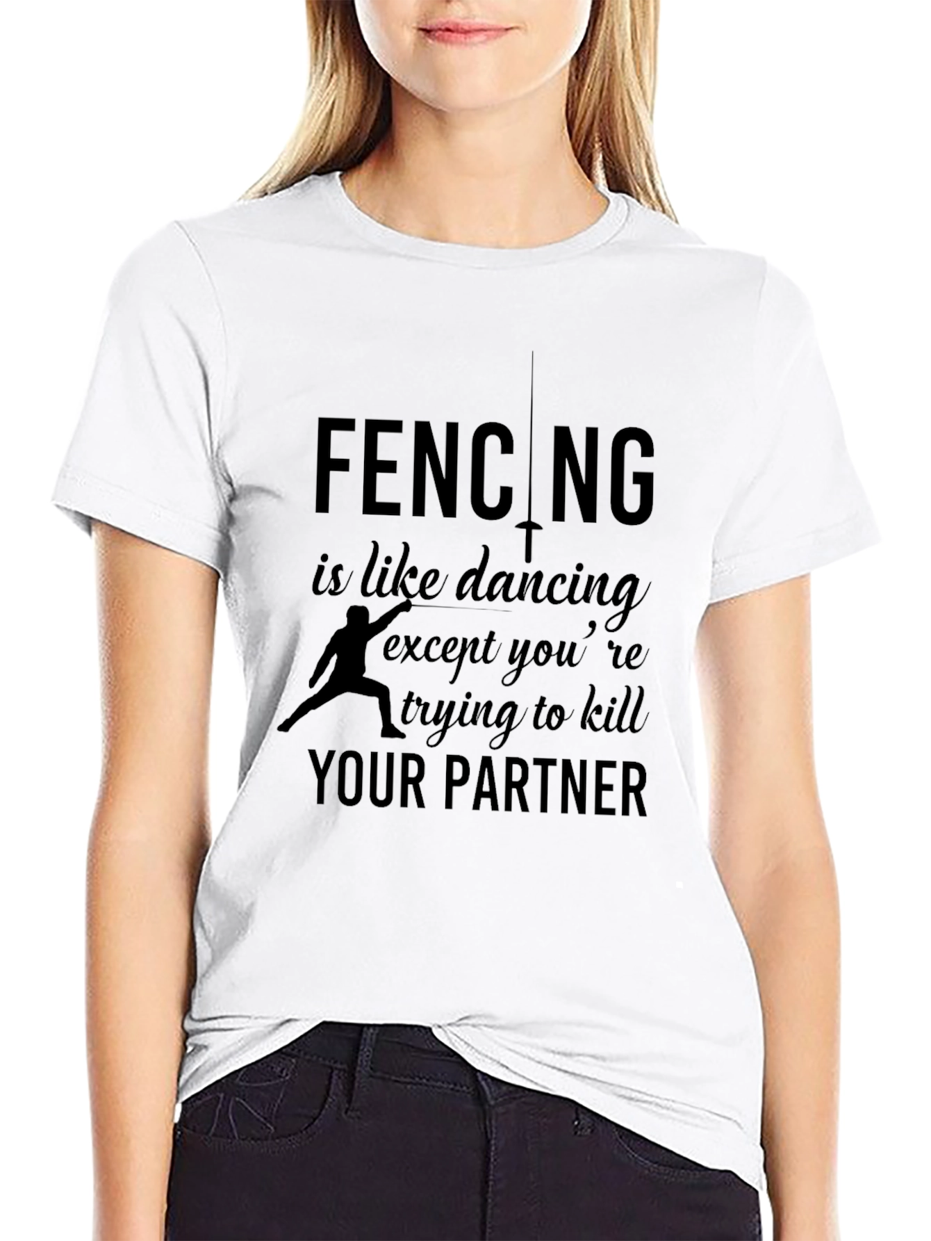 Black Fencing T-Shirt: Dancing with Swords view 9