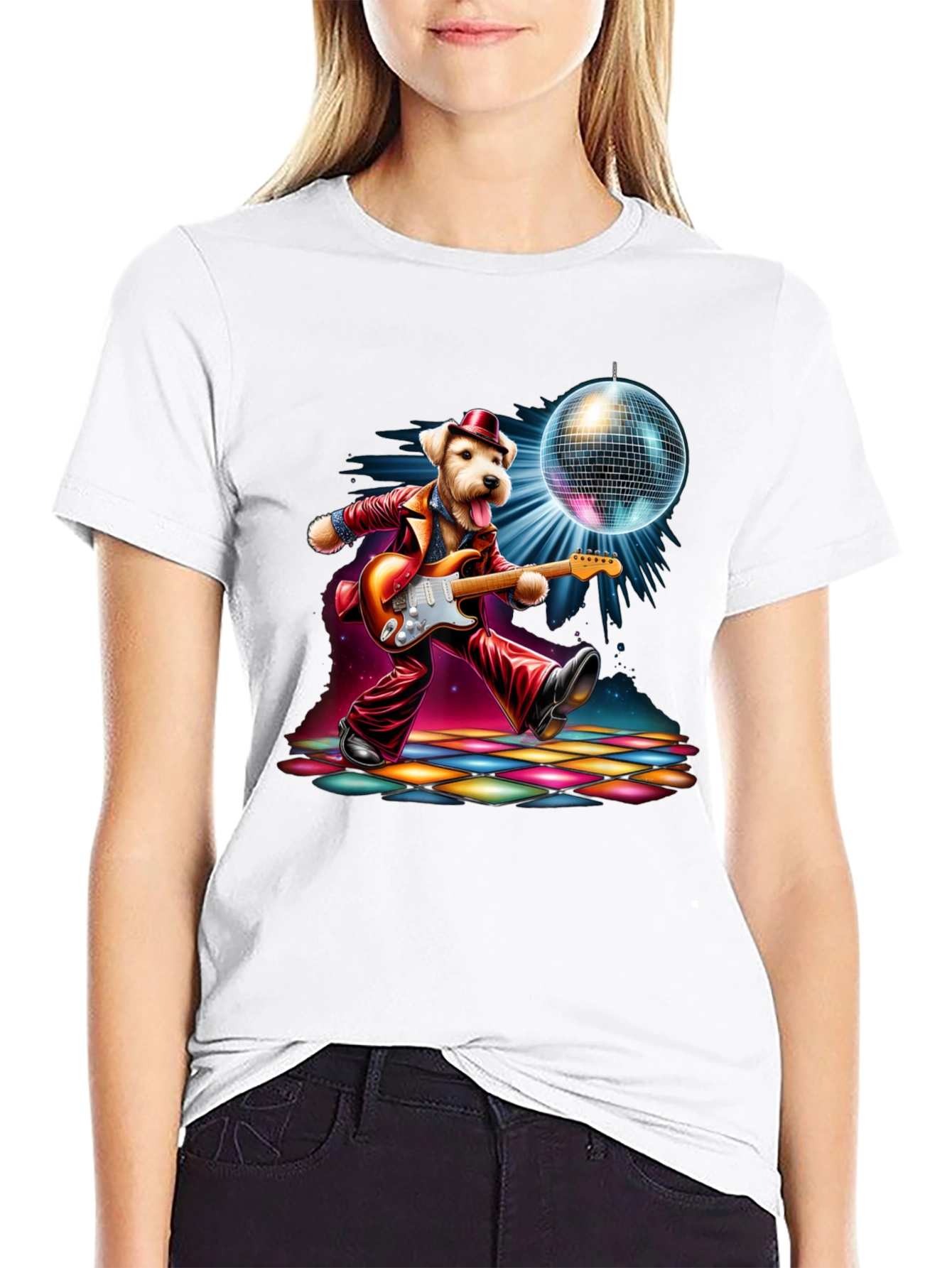 Black Disco Dog T-Shirt view 9