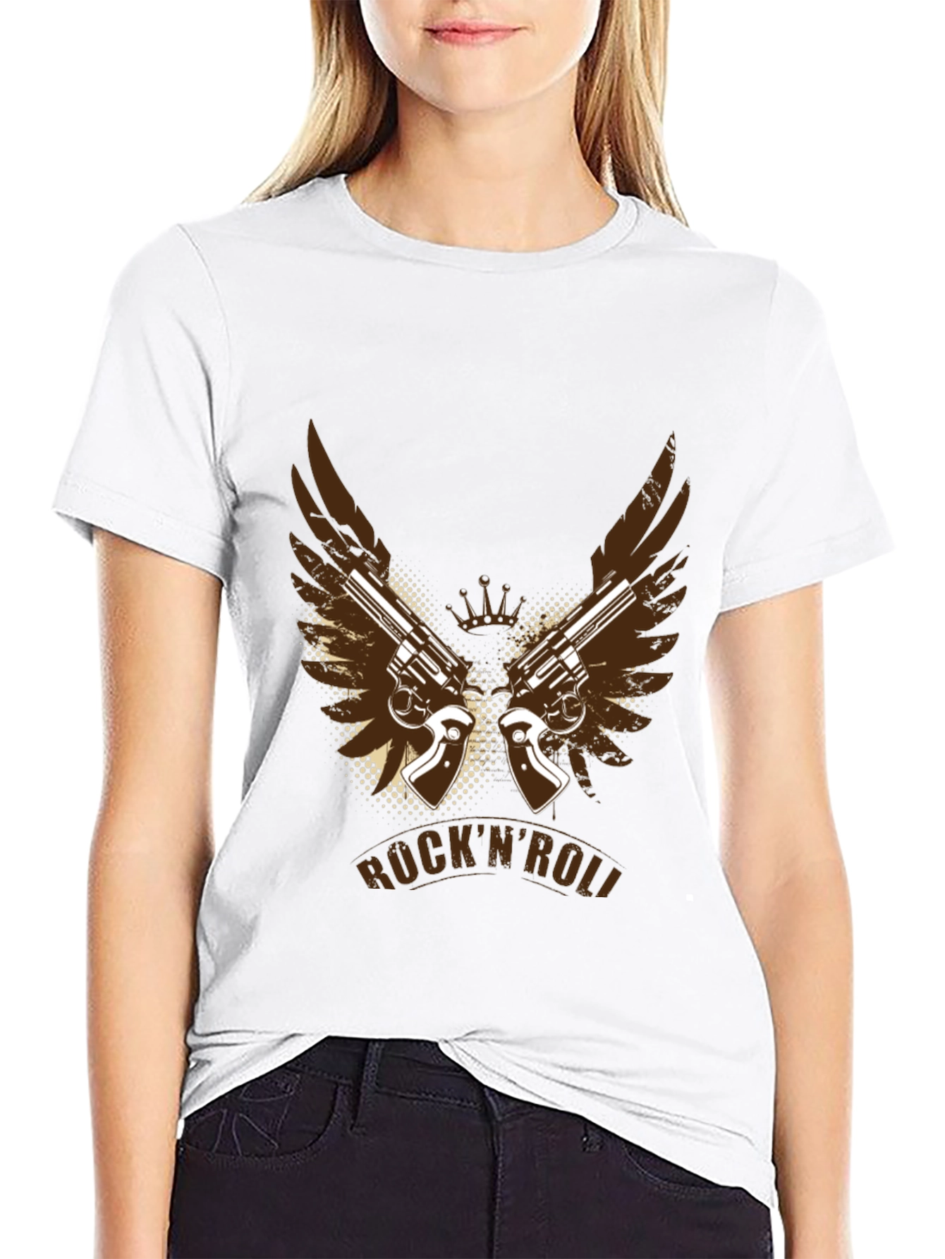 Black Rock'n'Roll Guns T-Shirt - Cool Graphic Tee view 9