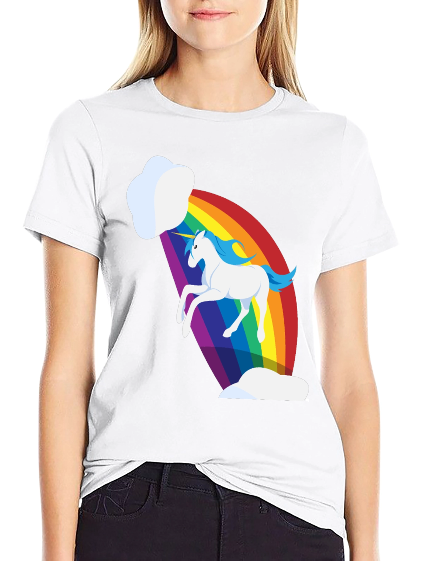 Black Unicorn Rainbow T-Shirt - Magical & Fun! view 9