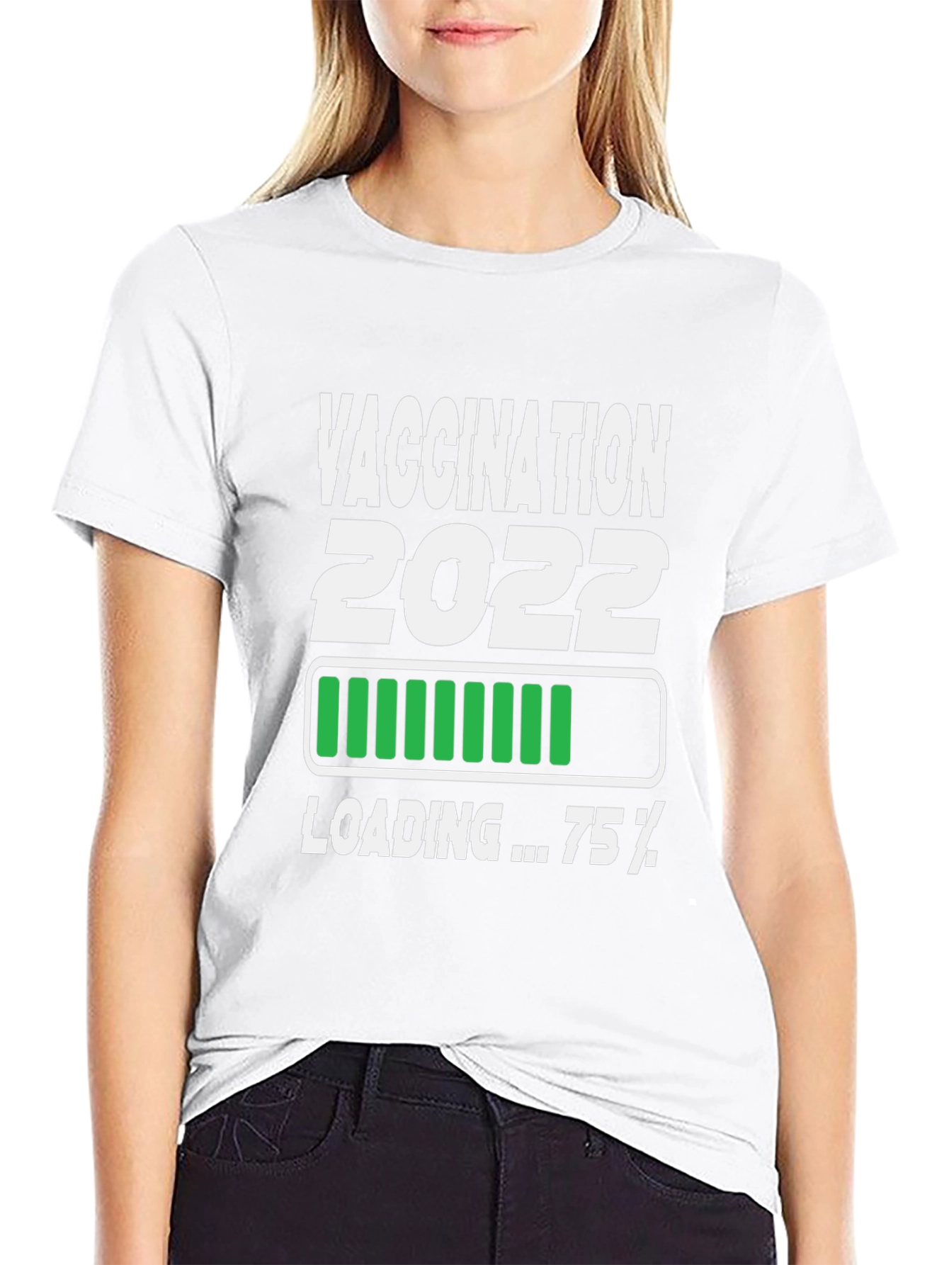 Black Vaccination 2022 Loading Funny T-Shirt view 9