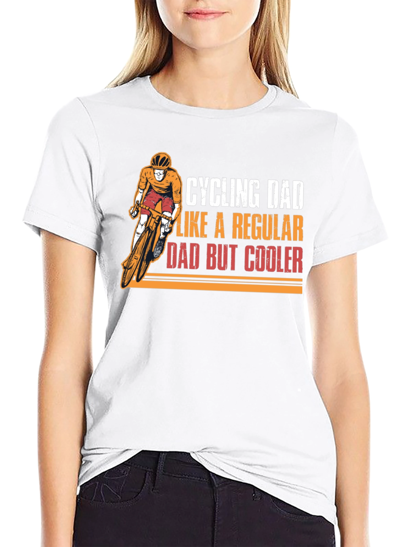 Black Cycling Dad T-Shirt - Cool Dad Edition view 9