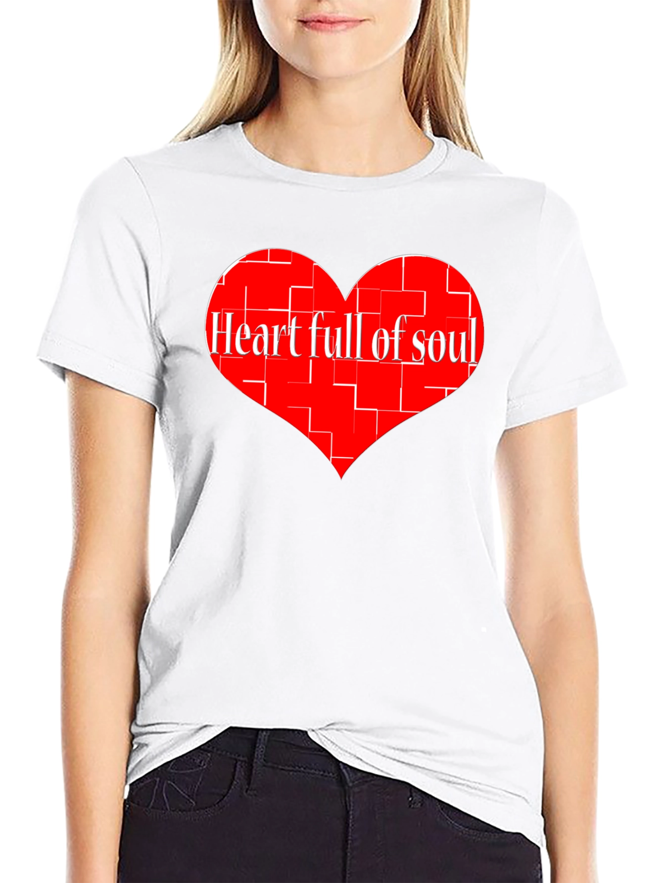 Black Heart Full of Soul Graphic Tee - Black Cotton T-Shirt view 9