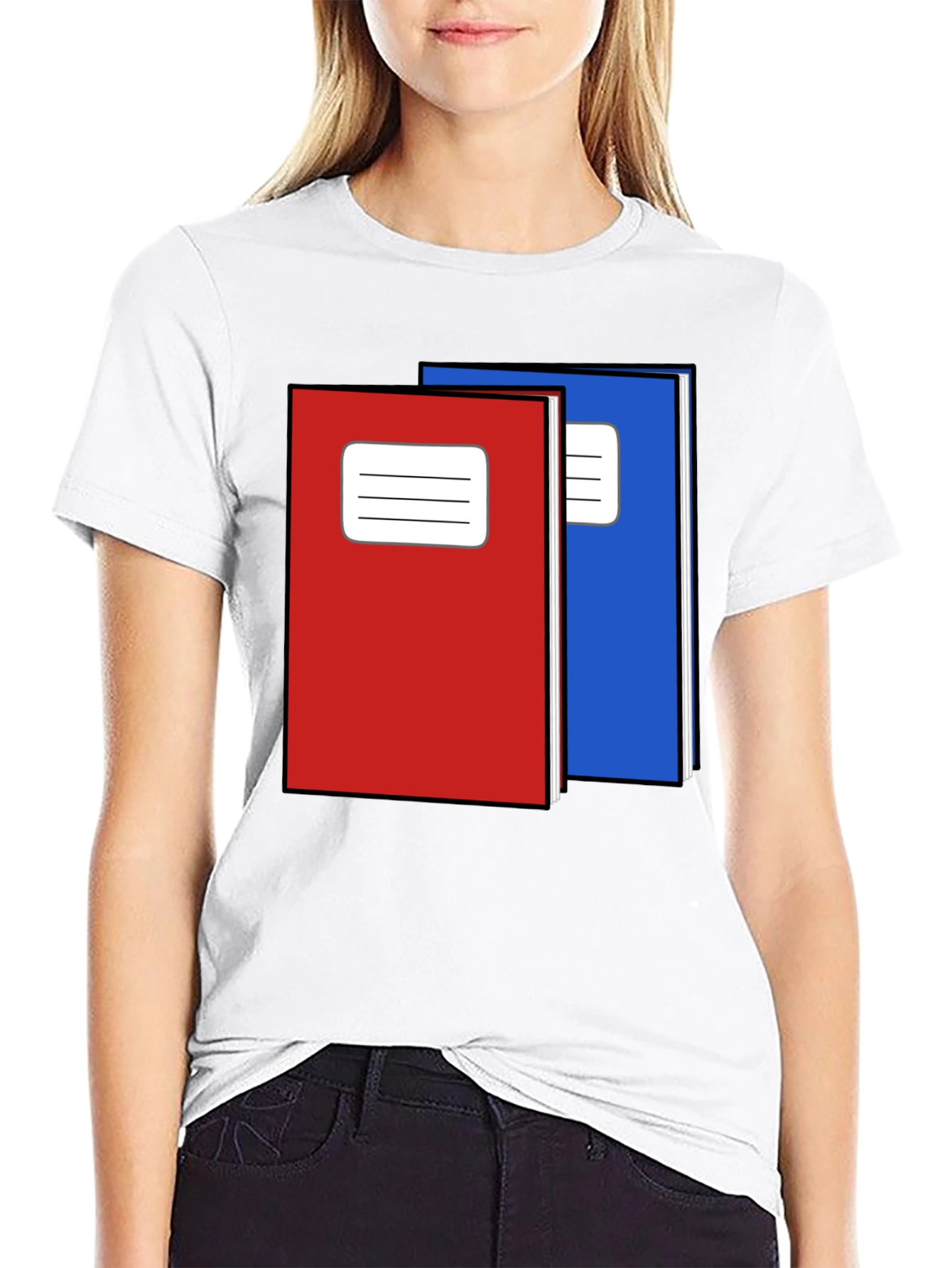 Black Notebook Graphic T-Shirt - Back to School Cool view 9