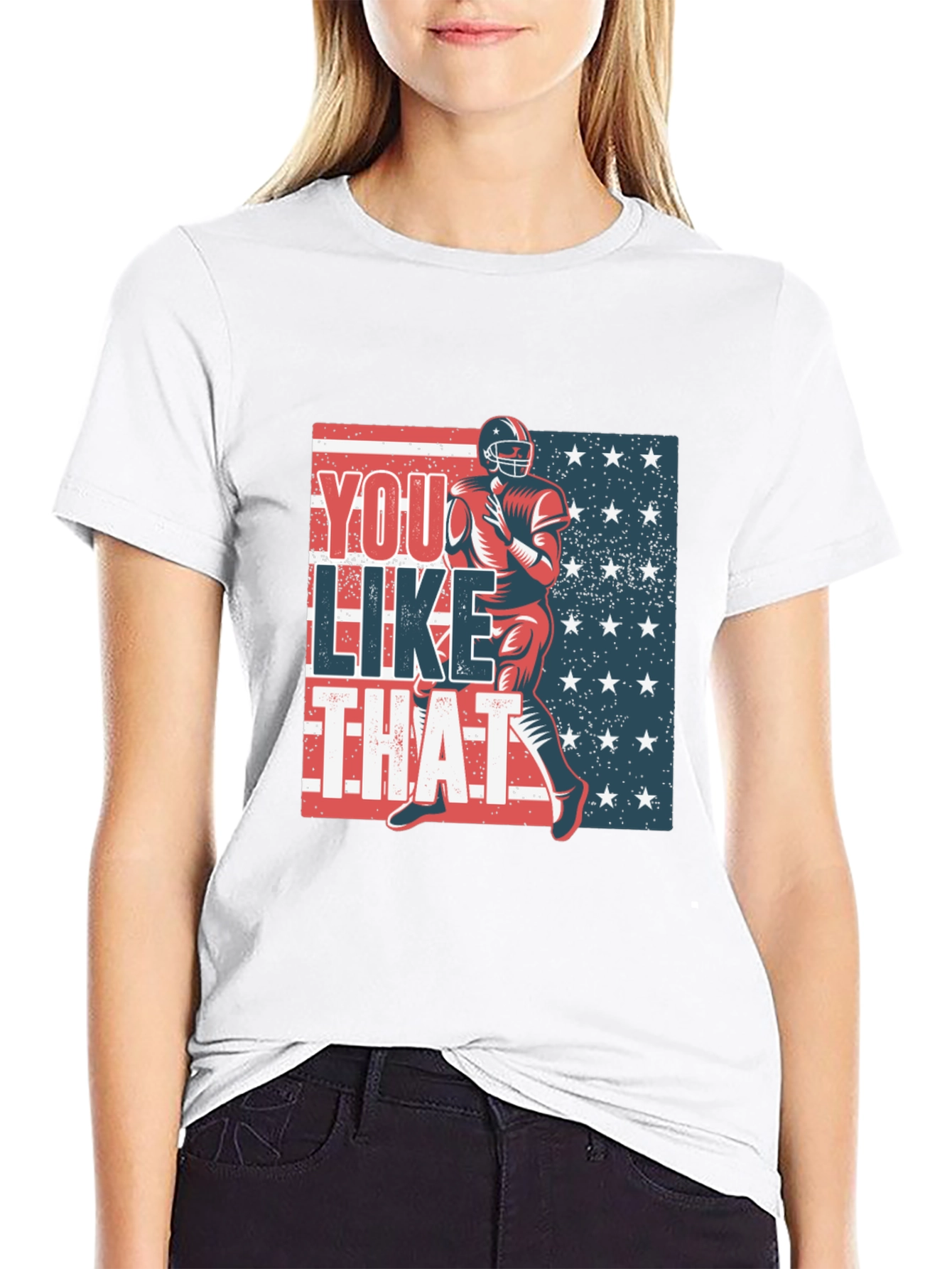 Black You Like That Football T-Shirt view 9