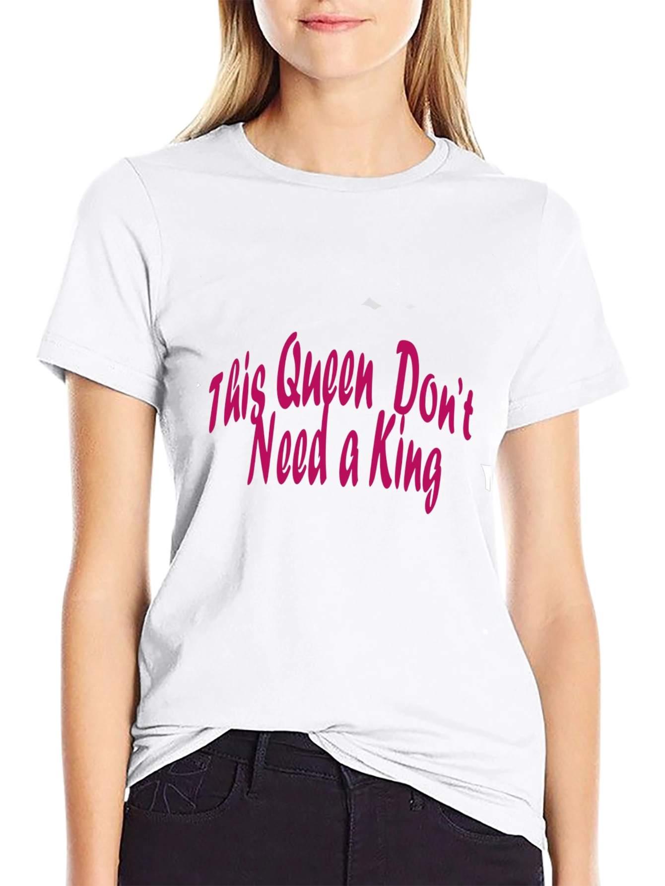 Black Queen Don't Need a King Tee - Black view 9