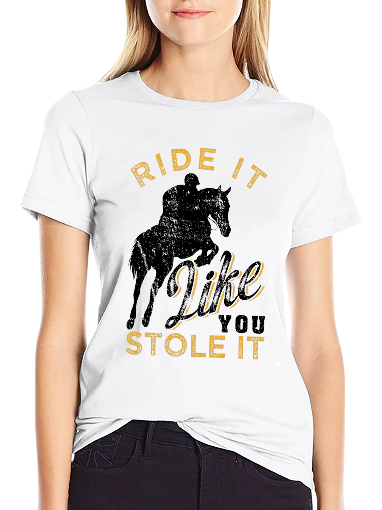 Black Ride It Like You Stole It T-Shirt view 9